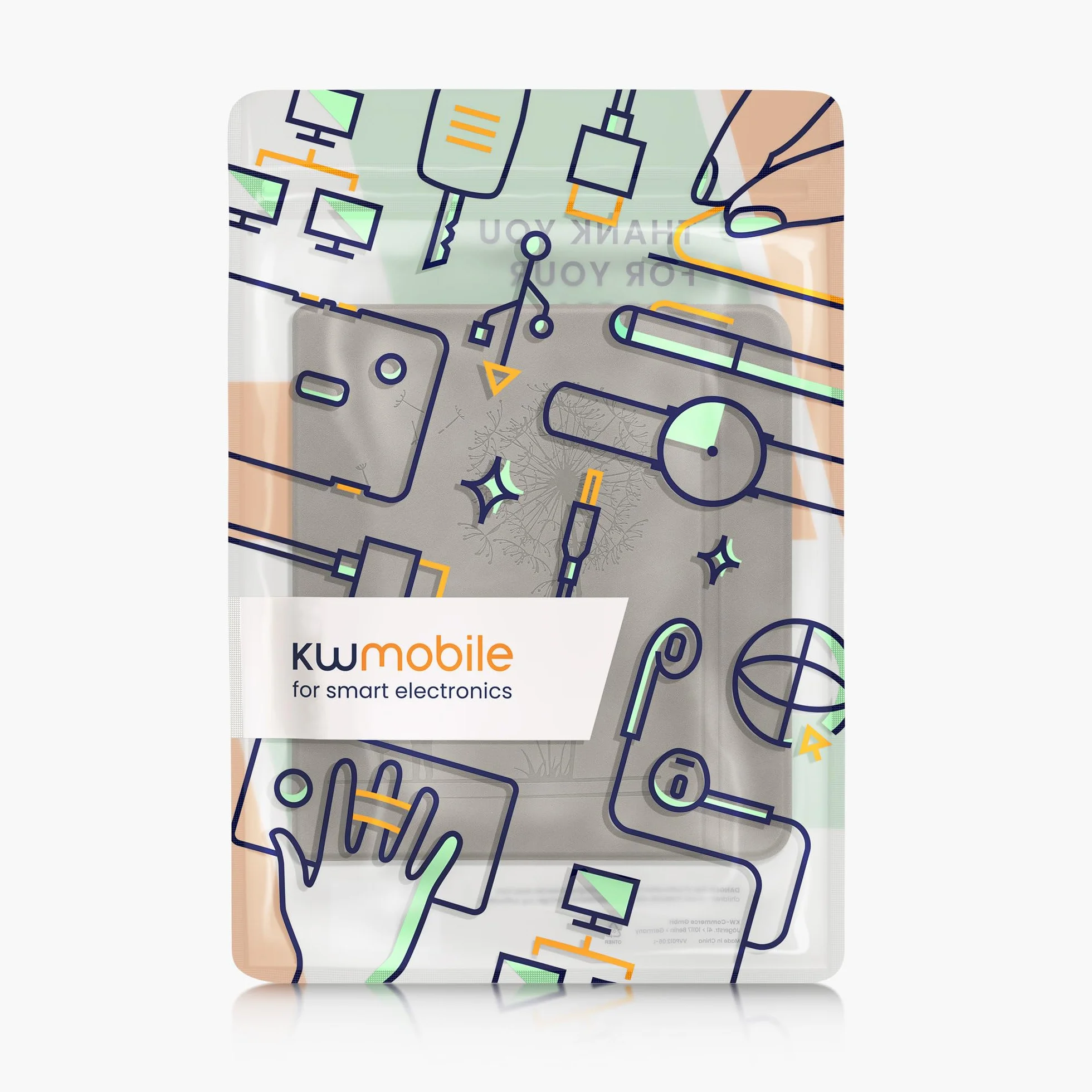 kwmobile Pokrowiec Kobo Forma etui na czytnik e-booków Dandelion Love Grey