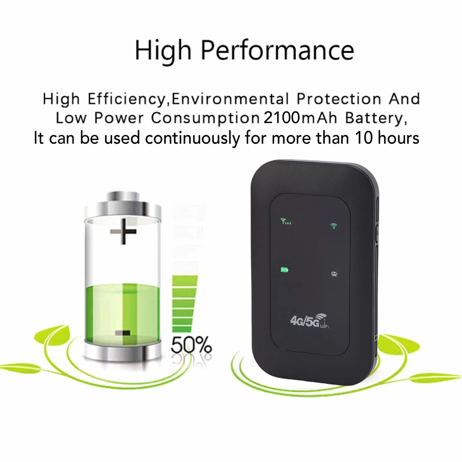 Router 4G 5G WiFi Hotspot 300 Mb/s z baterią 3200 mAh