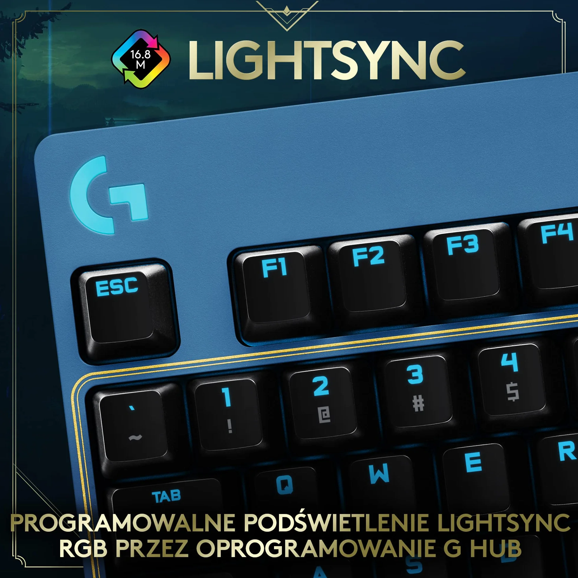 Logitech G PRO Klawiatura mechaniczna G PRO LOL-WAVE2 Nordyczna