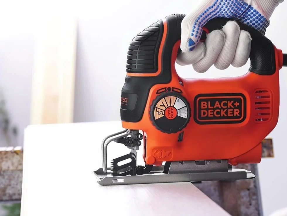 Black + Decker KS801SE AutoSelect wyrzynarka, 550 W, czarna, KS801SE-QS 550 W, 230 V