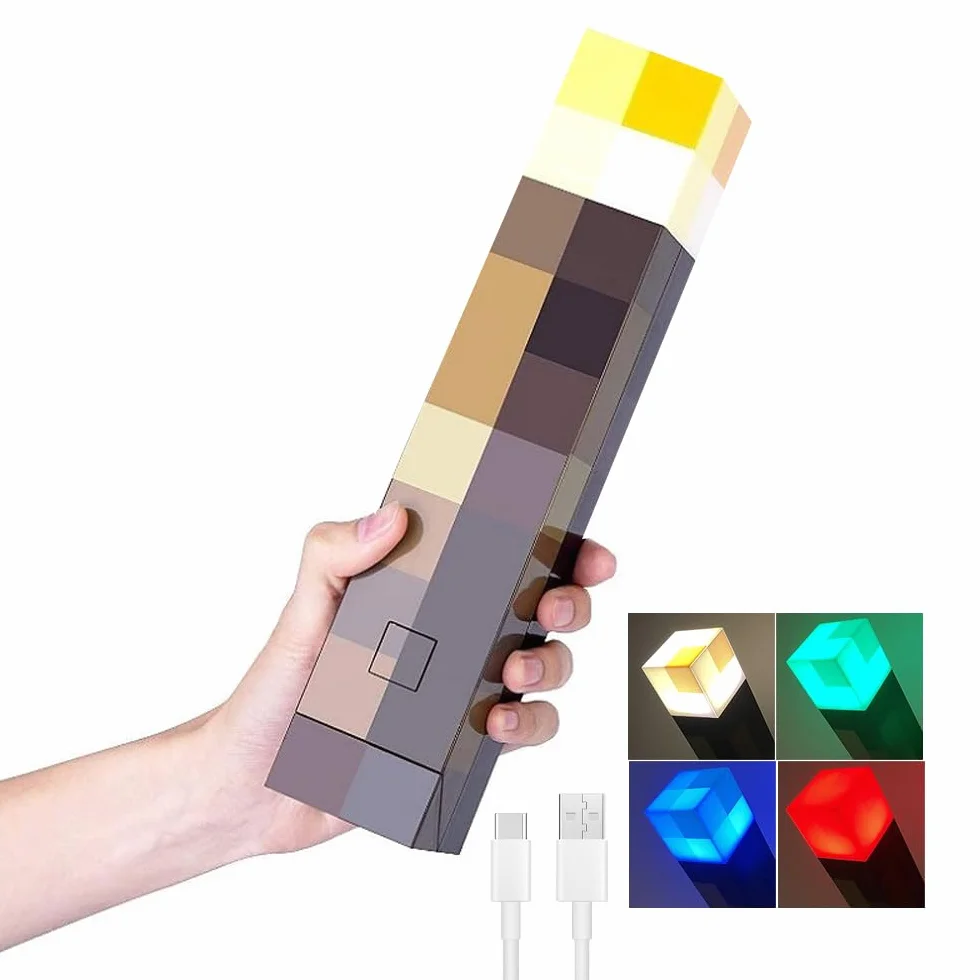 Lampa nocna LED, 4 kolory, lampka nocna LED Mcers, lampka nocna z możliwością ponownego ładowania przez USB, lampka nocna 3D dla dzieci, zabawka, prezent