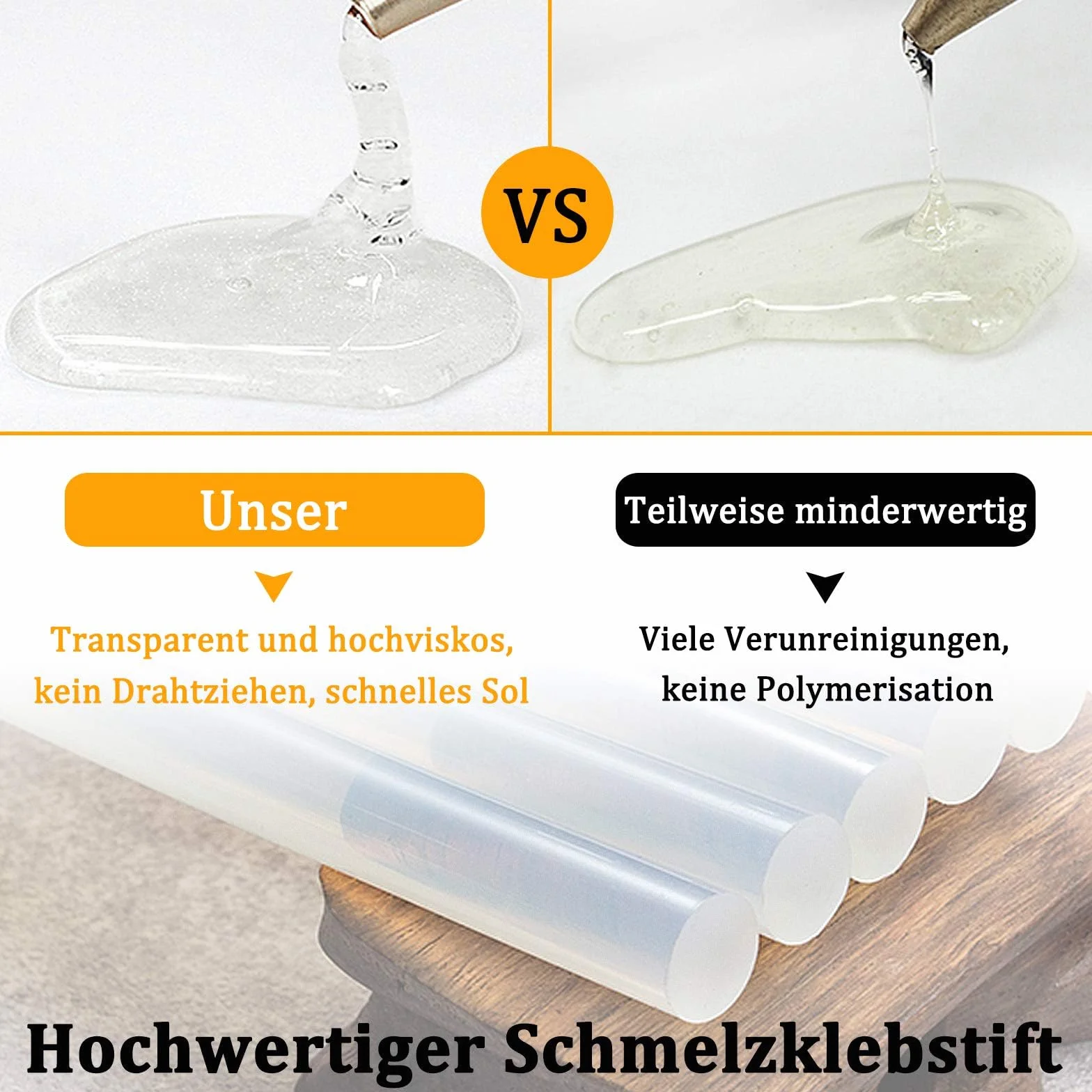 UISEBRT Wkłady do klejenia na gorąco 11 mm x 200 mm, przezroczyste – DIY standardowe pałeczki do klejenia na gorąco, super mocne wkłady do klejenia na gorąco do pistoletu do klejenia na gorąco (12 kg,