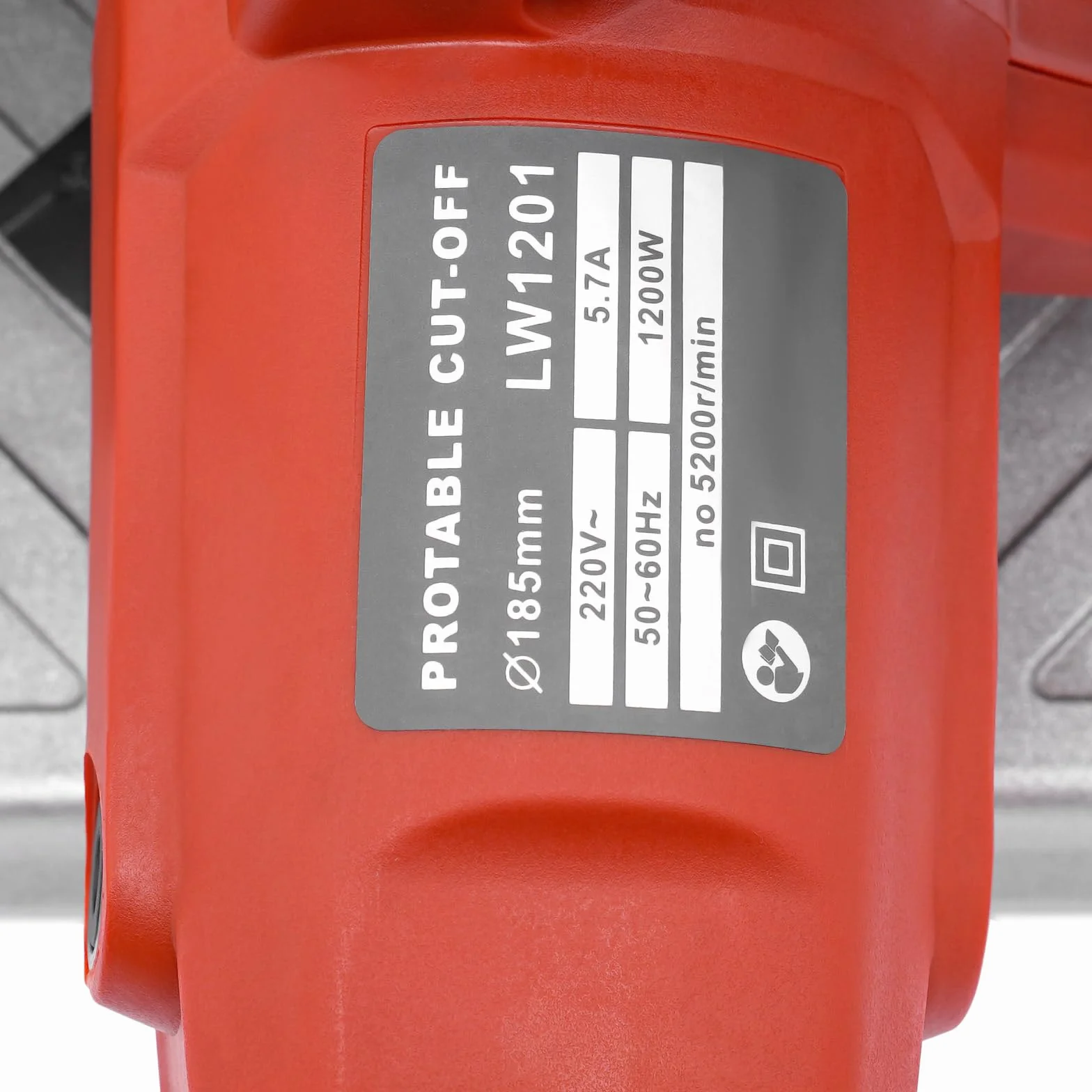 Piła ukośna, 1200 W, ukośnica ukośna do metalu, 5200 obr./min 0-45 ˚ kąt Ø 7,3", brzeszczot do cięcia drewna, stali, ścian, podłóg