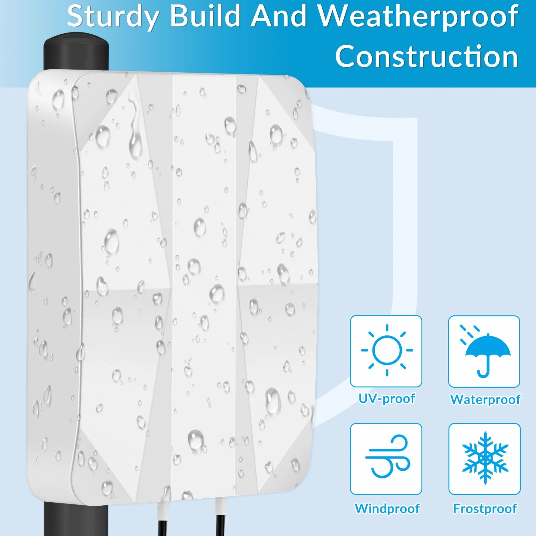 Antena panelowa 4G LTE 5G Outdoor Mimo Directional 700-2700 | 3300-3800 MHz antena do 12 dBi z kablem 10 metrowym TS9 SMA, kompatybilna z modemem routera 5G 3G 4G LTE