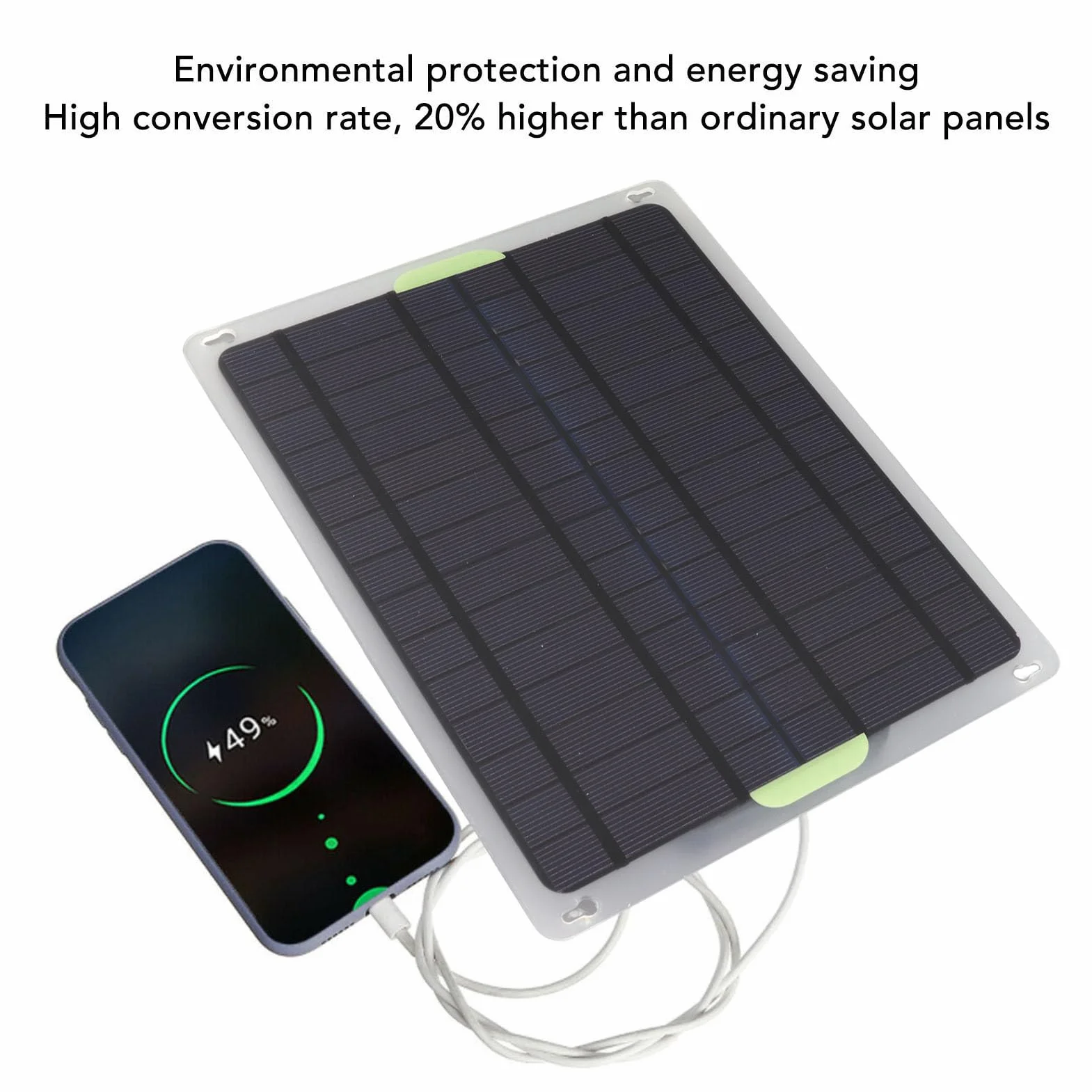 Panel Słoneczny 20W 12V Ładowarka USB 5V 2A Ochrona Przed Zwarciem 215x185mm