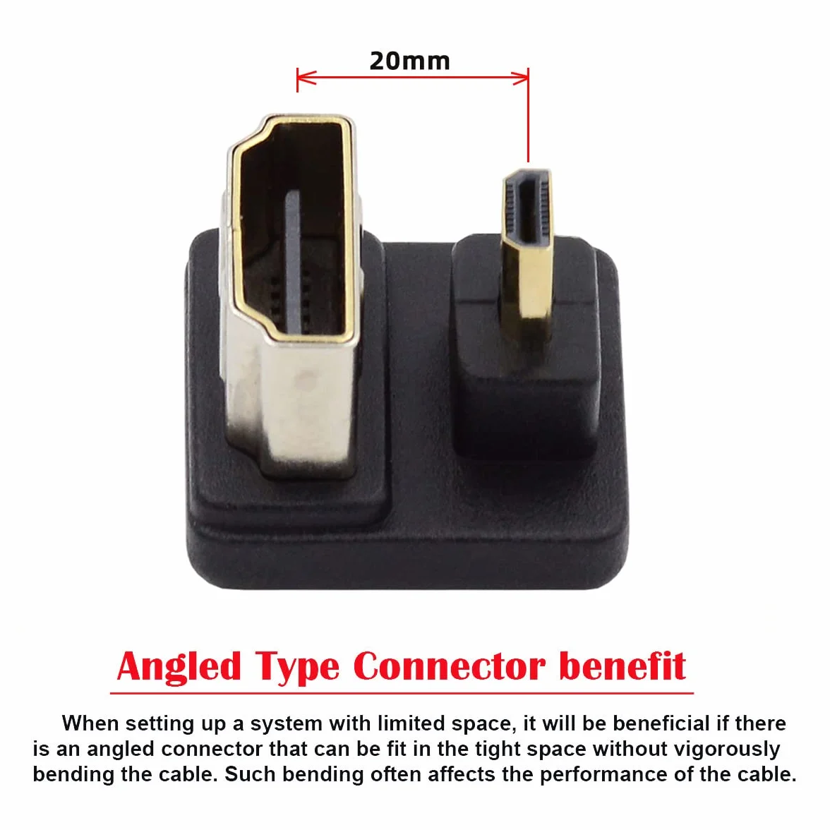 Kabel Micro HDMI na HDMI Adapter 4K 360° kątowy 1.4m