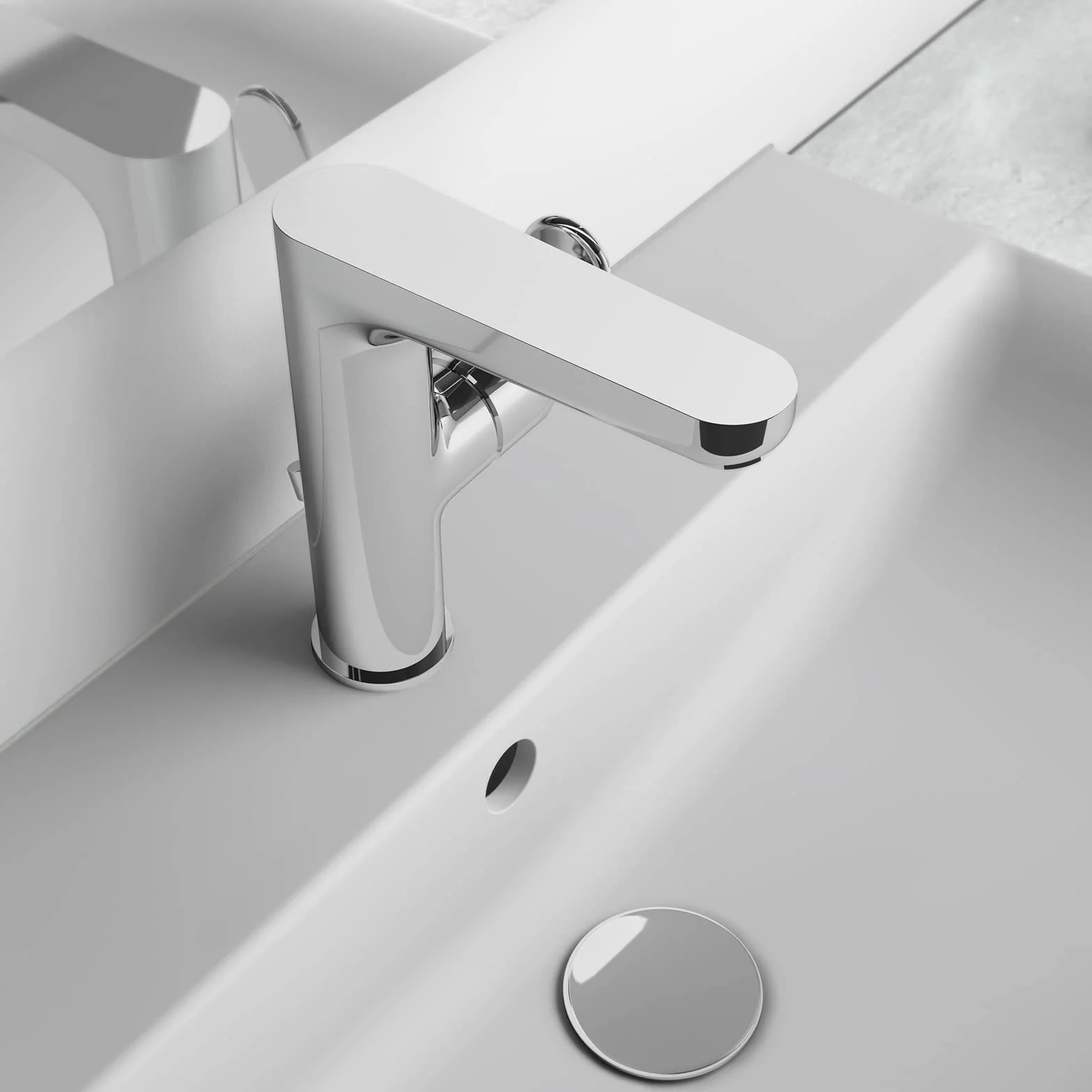 Ideal Standard BC703AA Cerafine O armatura umywalkowa z zestawem odpływowym z przyciskiem pociągu, chrom