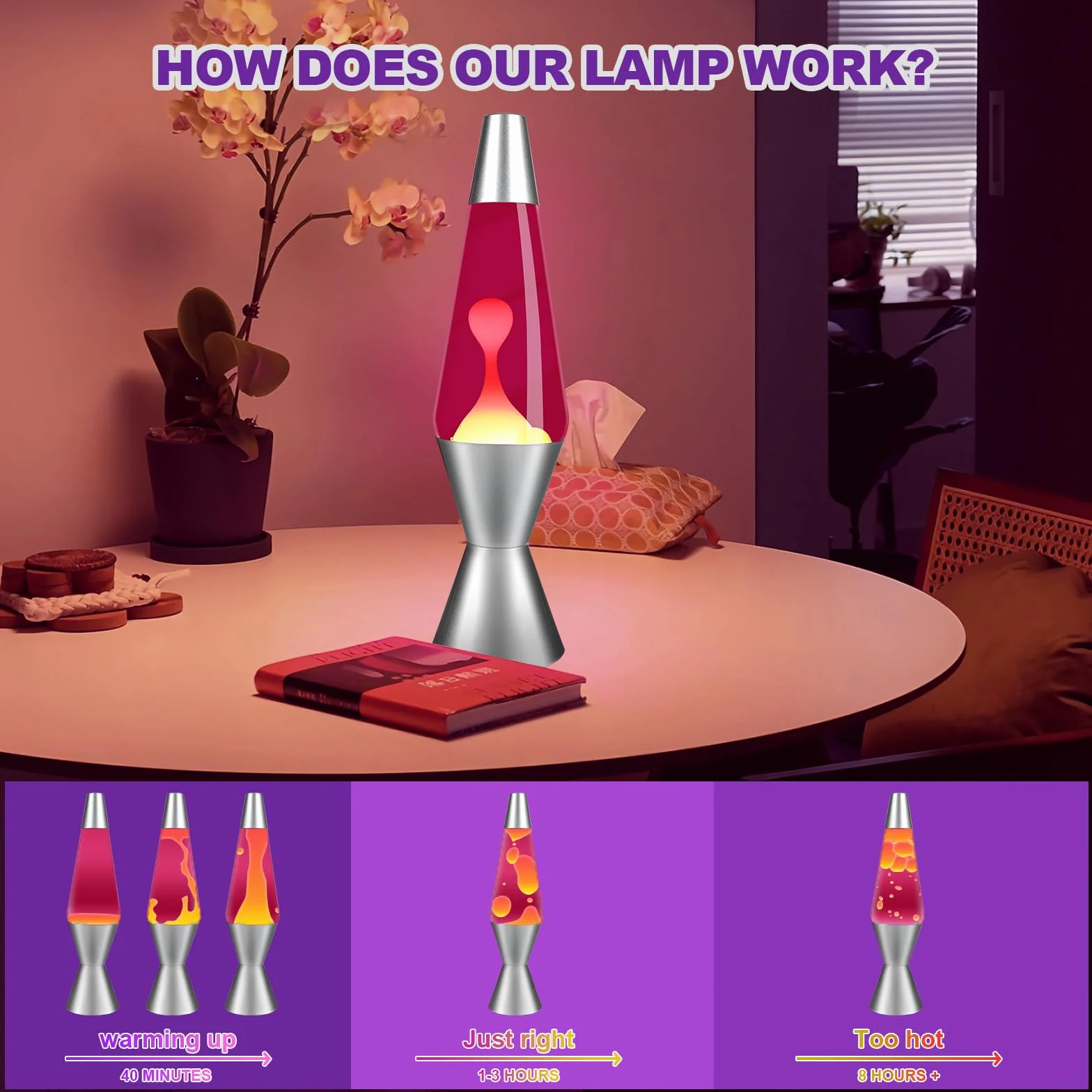 Lampy lawowe dla dorosłych dzieci 37 cm lampa lawowa w płynie żółtym wosku fioletowa lampa retro Astro do dekoracji domu Piękna lampka Prezent na Boże Narodzenie Urodziny Halloween