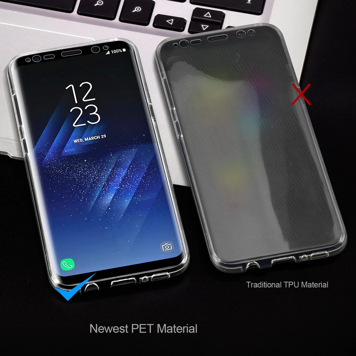 Etui Na Telefon Samsung Galaxy S9 Plus Z Ochroną 360 Stopni Silikonowe Przezroczyste Etui Na Telefon Samsung Galaxy S9 Plus, Przezroczyuste