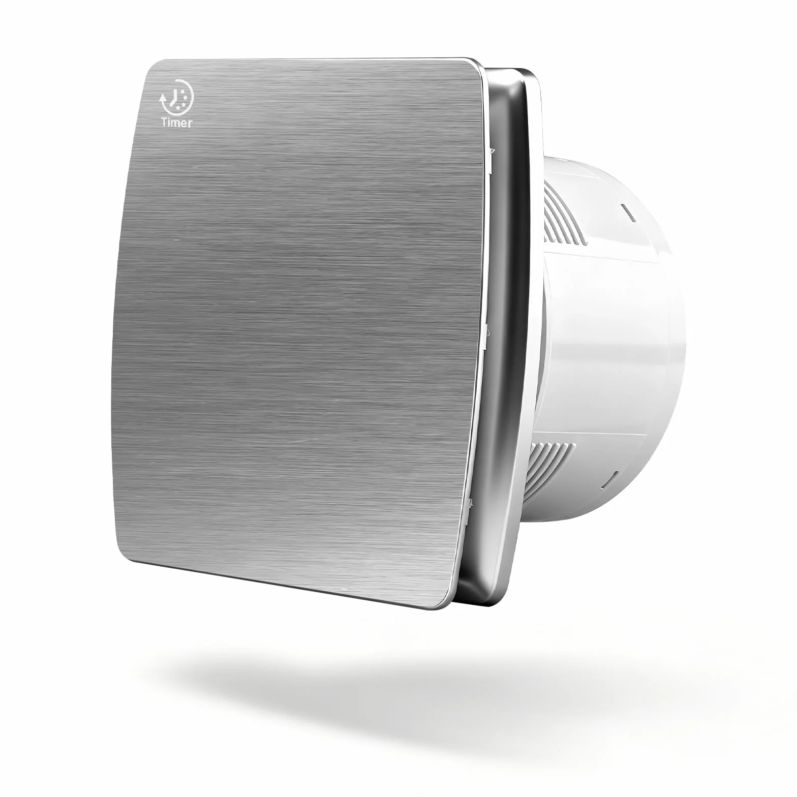 Wentylator łazienkowy 100 mm z wybiegiem, ≤ 34 dB, cichy i wydajny wentylator wyciągowy, 12 W, 2400 obr./m, IPX4, wentylator ścienny z zaworem zwrotnym, łatwy montaż na oknie, suficie, w łazience