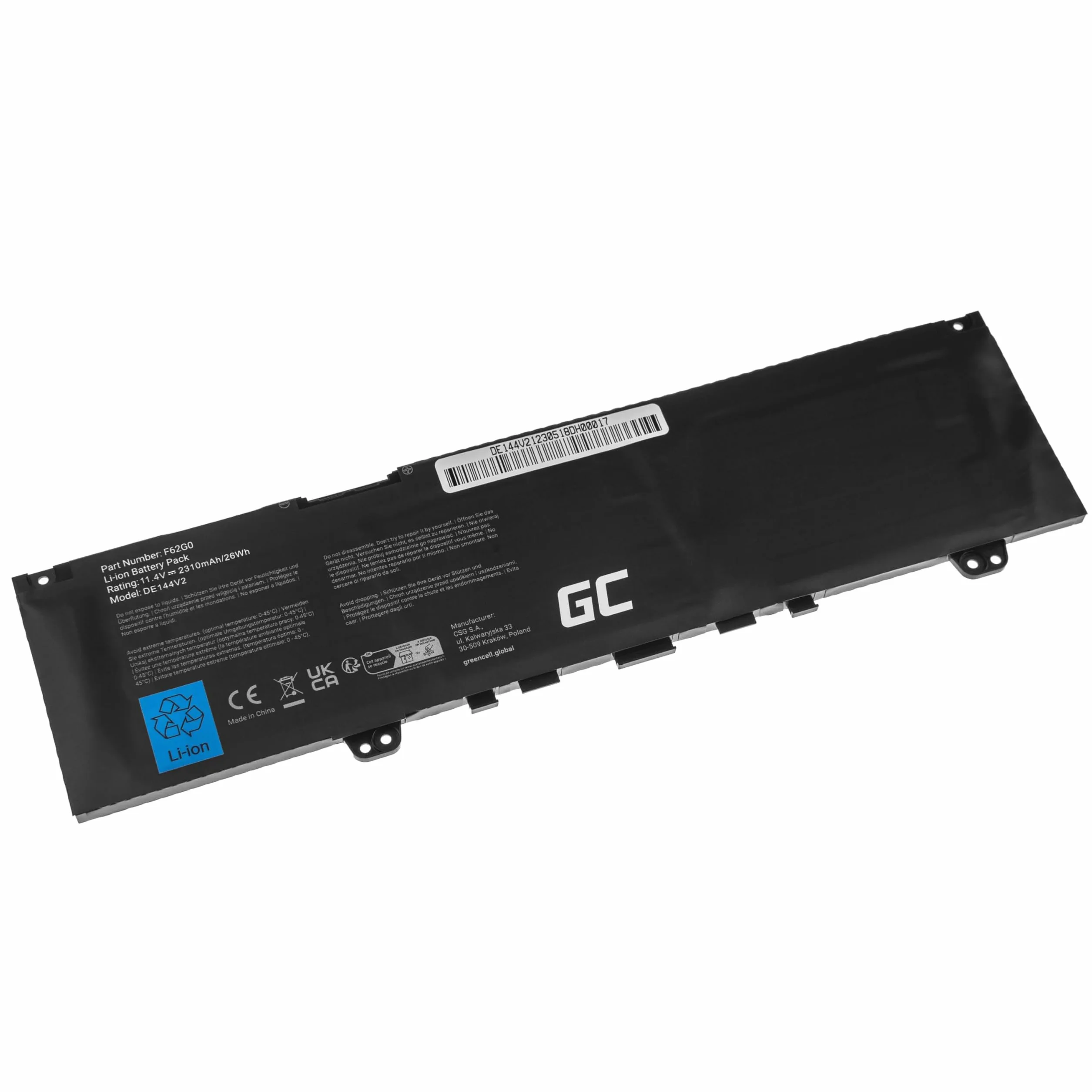 Green Cell bateria do laptopa Dell Inspiron 13 5370 7370 7373 7380 7386 Vostro 2200 mAh 11,4 V