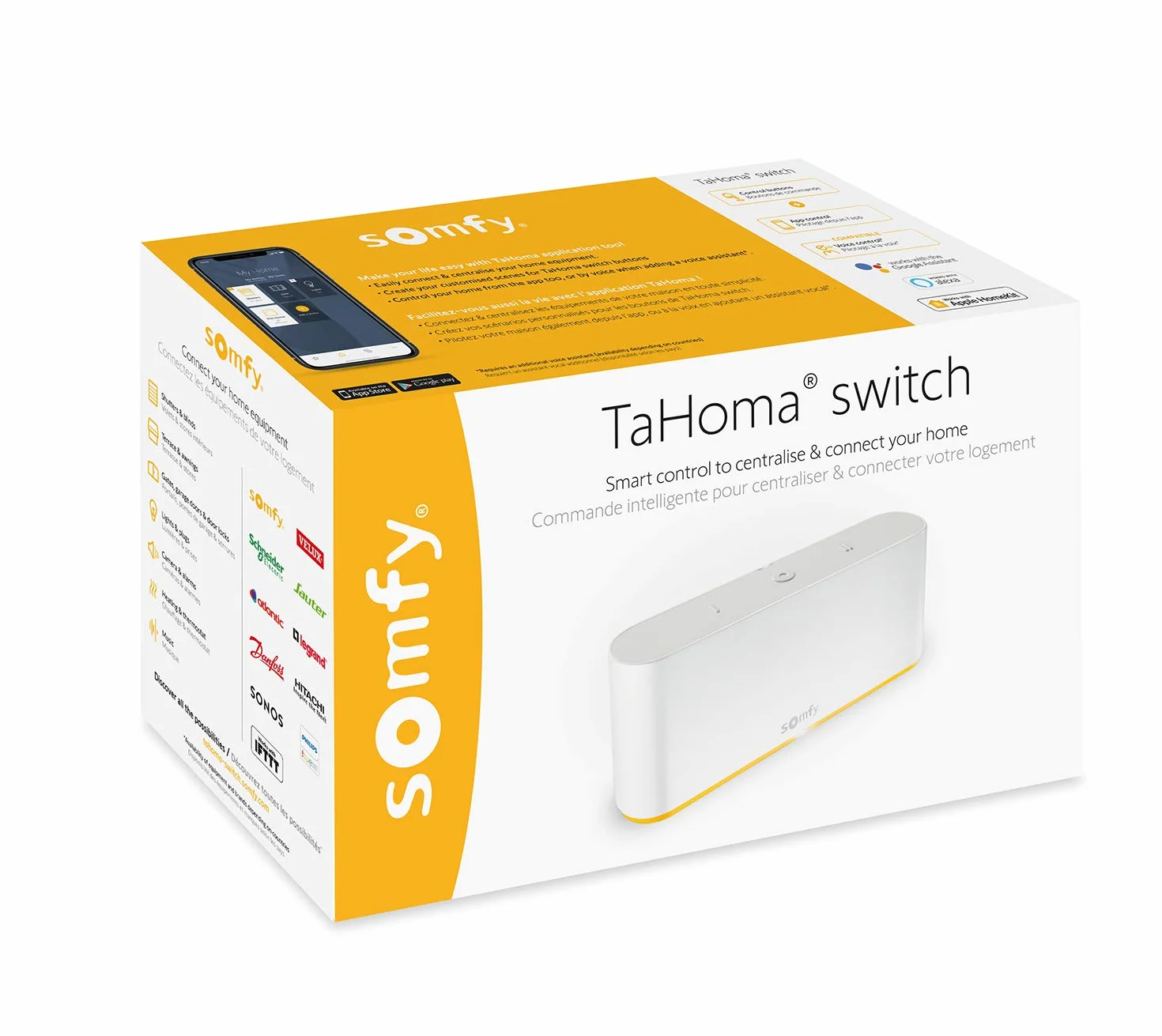 Somfy Przełącznik TaHoma 1870600 Inteligentne sterowanie io-Homecontrol RTS Zigbee 3.0 Google Assistant Amazon Alexa