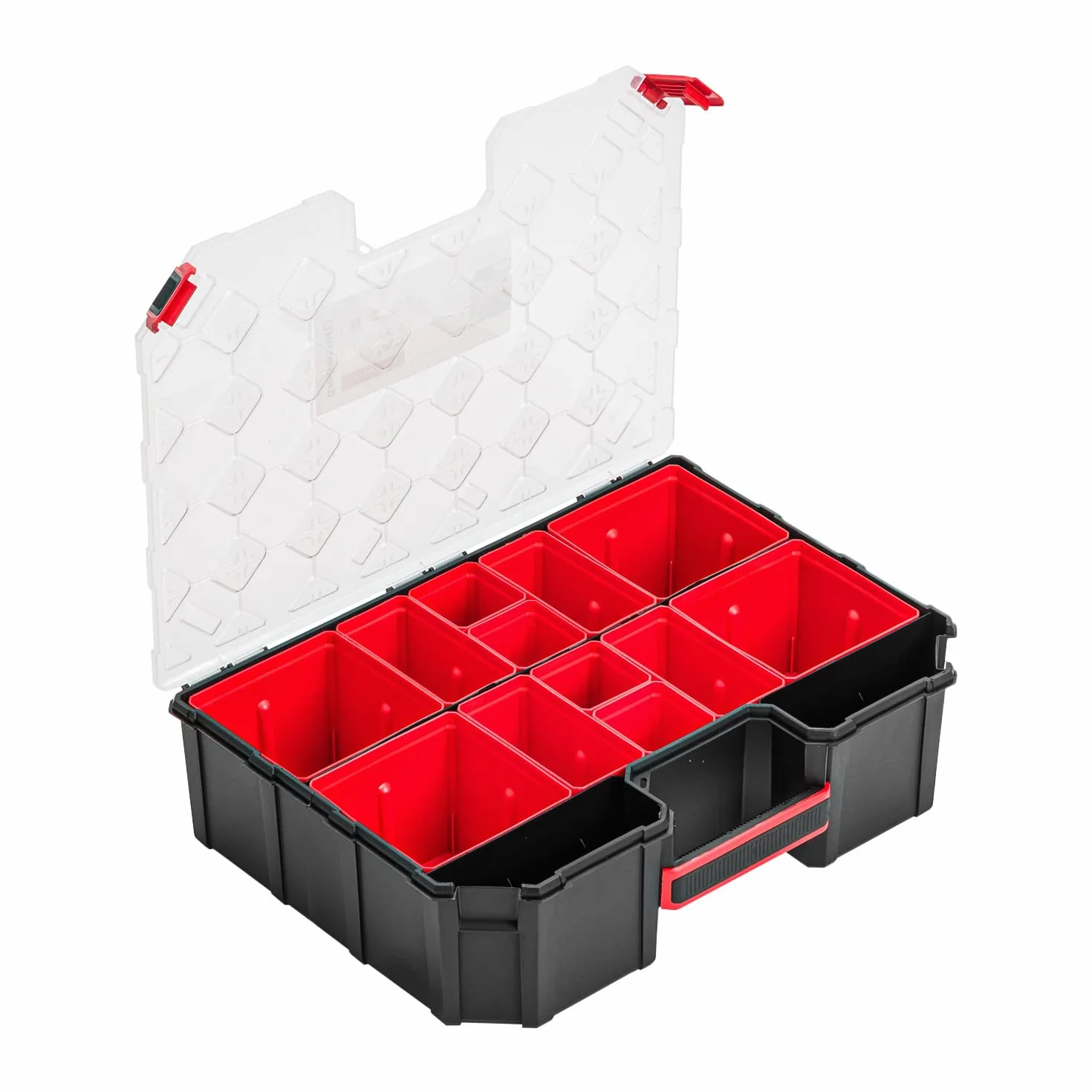6 x modułowa skrzynka asortymentowa, magazynek na małe części – 284 x 390 x 60 mm – skrzynka do sortowania z przezroczystą pokrywką, walizka do sortowania, pudełko na narzędzia, walizka asortymentowa