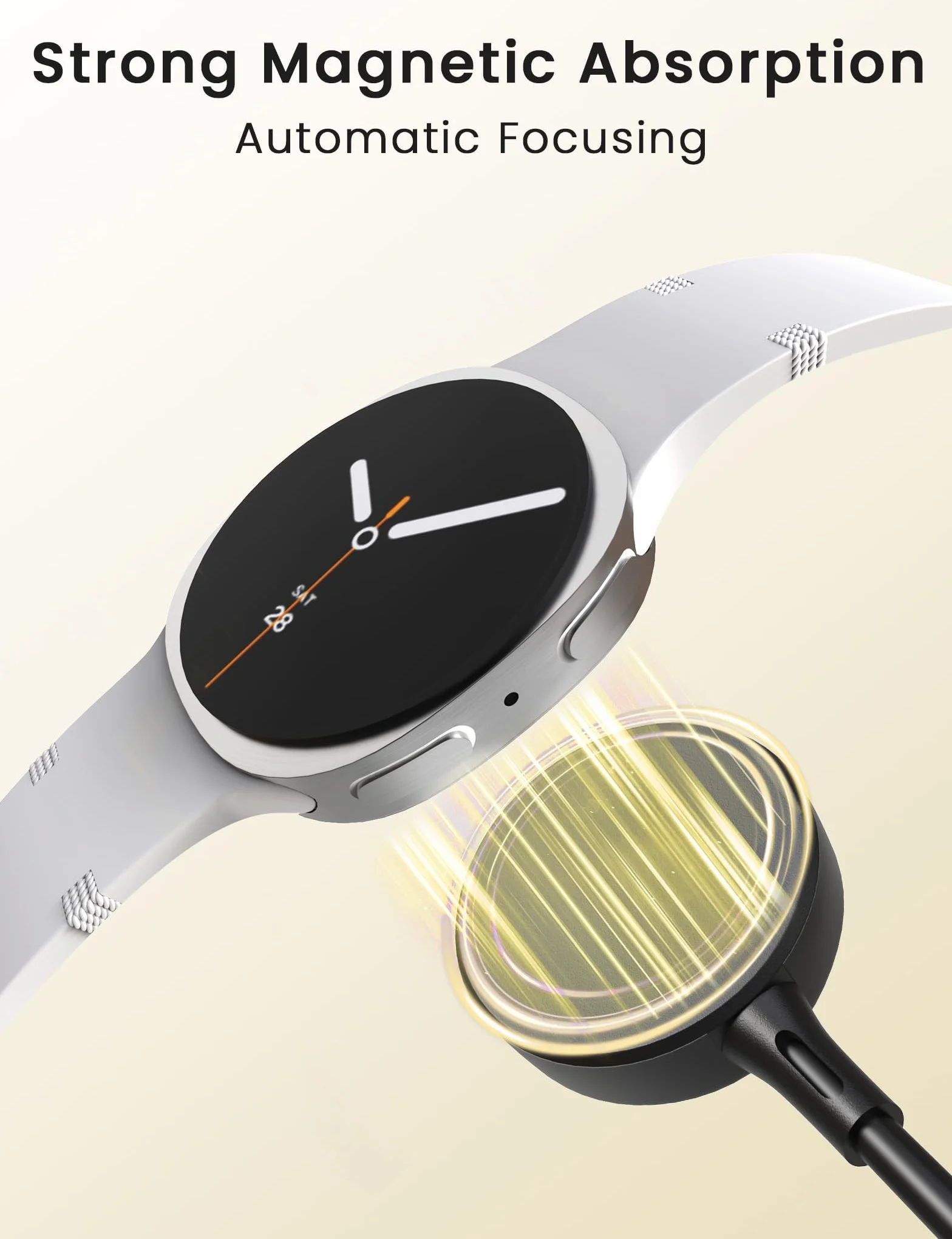 Sinoacc Ładowarka kompatybilna z Samsung Galaxy Watch 8 / 7 / Ultra/6/6 Classic / 5/5 Pro/4/4 Classic / 3 / Active 2/1, Galaxy Watch, kabel do ładowania, magnetyczny kabel USB