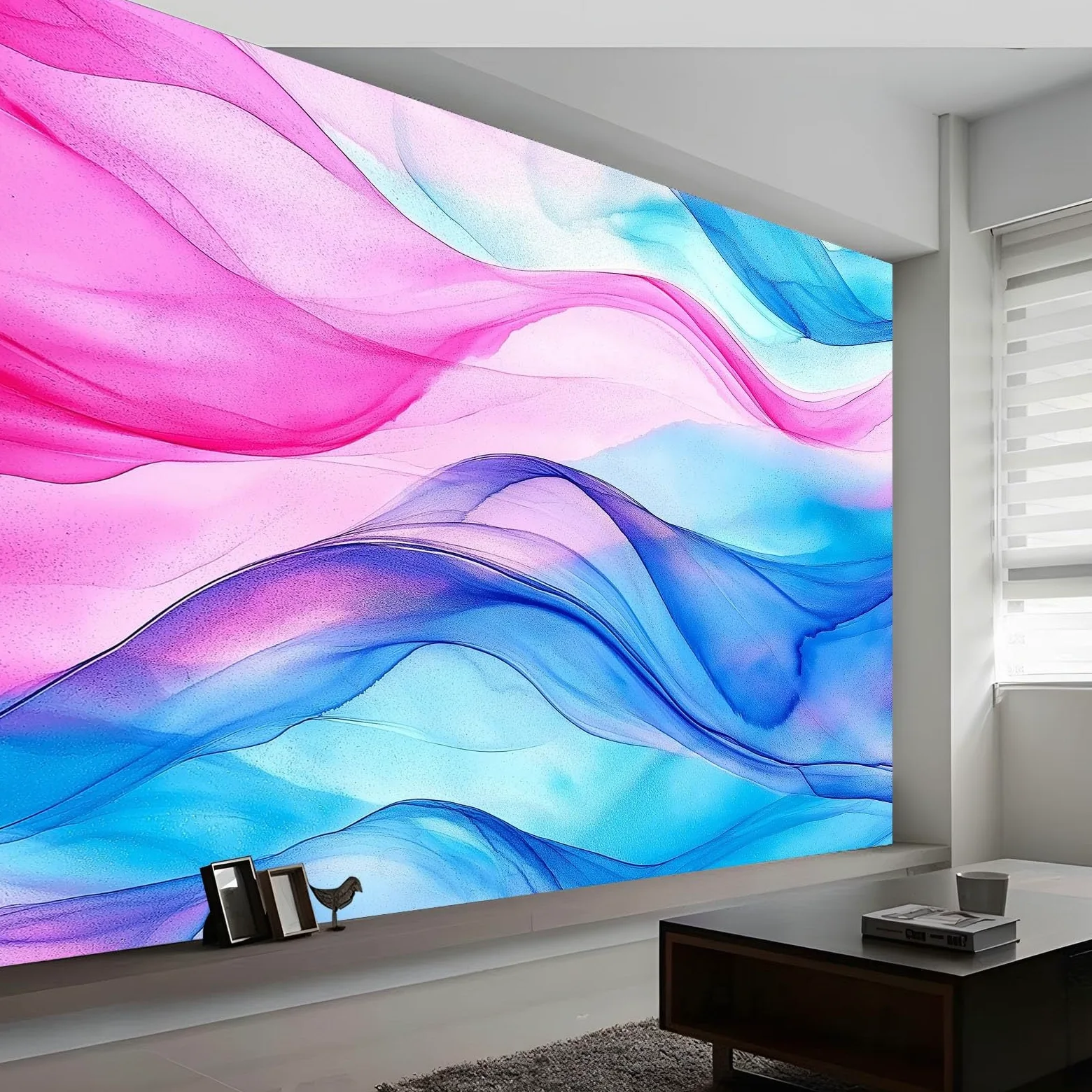 Generico Falująca wir Nowoczesna Abstrakcyjna 3D Tapeta panoramiczna 350 x 256 cm, Fototapeta Włóknina | Dekoracja Fototapeta Sypialnia Kolor Dziecięcy,