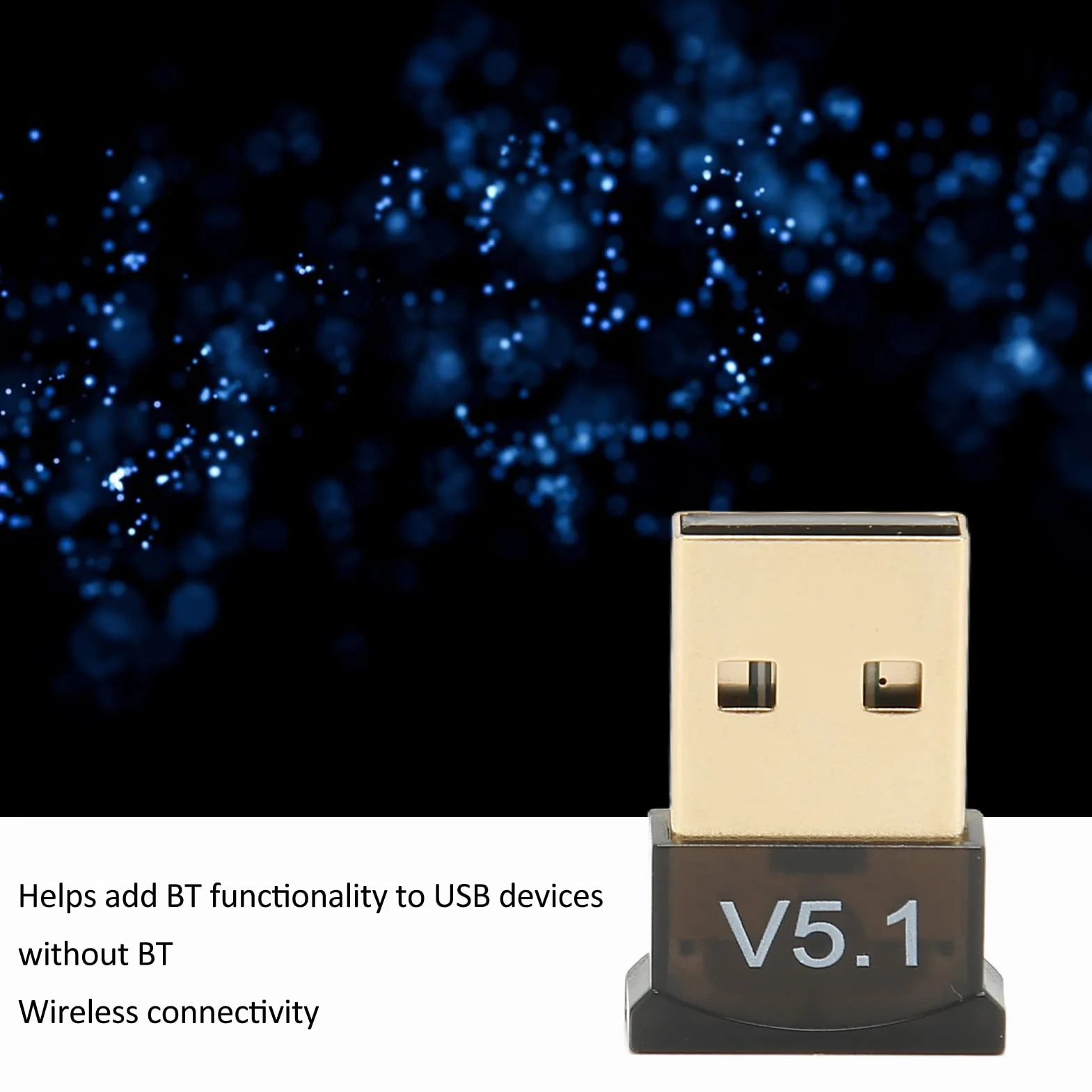 Bezprzewodowy Adapter USB Bluetooth 5.1 Odbiornik Audio dla Systemu 7/8.1/10/11 Linux