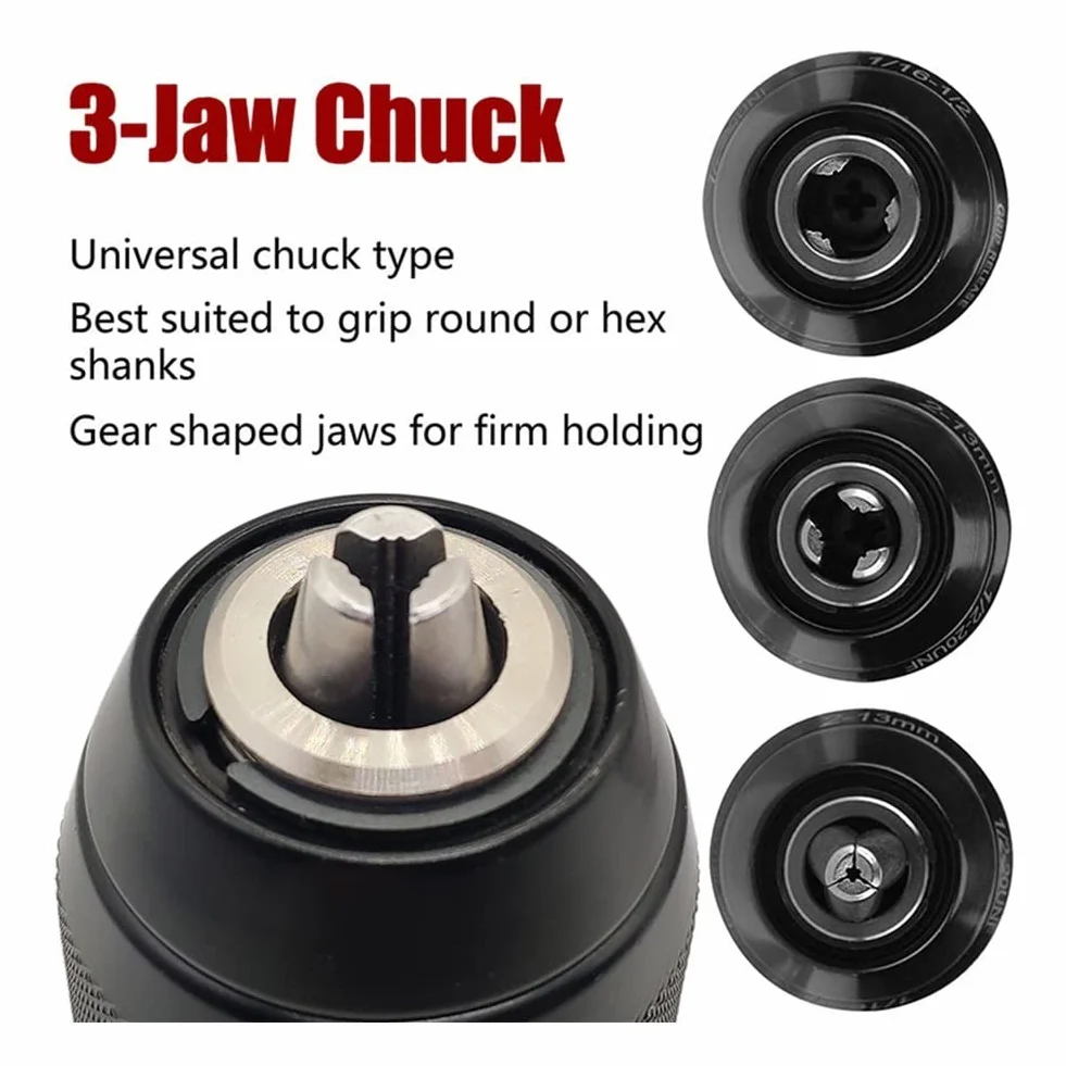 Metal Heavy Duty 1/2 ''-20UNF 1.5-13mm uchwyt wiertarski bez klucza uchwyt sześciokątny/SDS/klucz nasadowy adapter żeński narzędzie sprzętowe (kolor: uchwyt i SDS Plus)