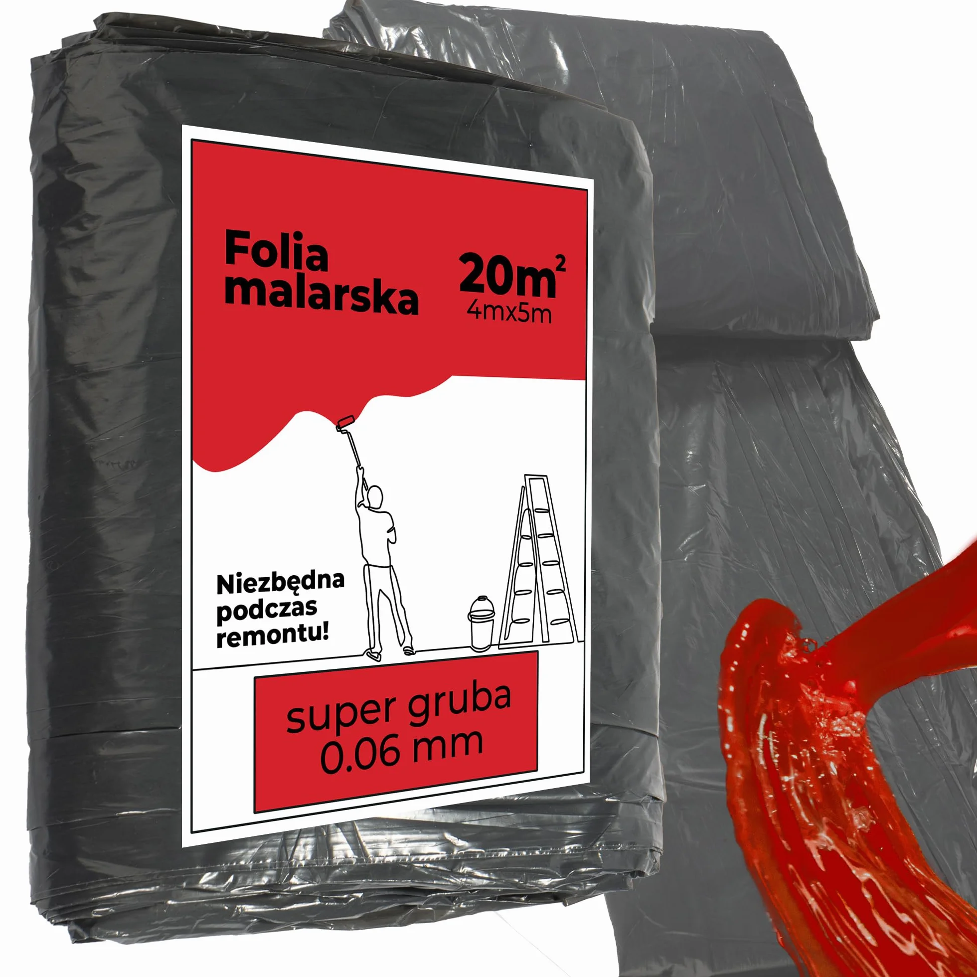 Folia Malarska Mocna 4X5M 0,3 60My