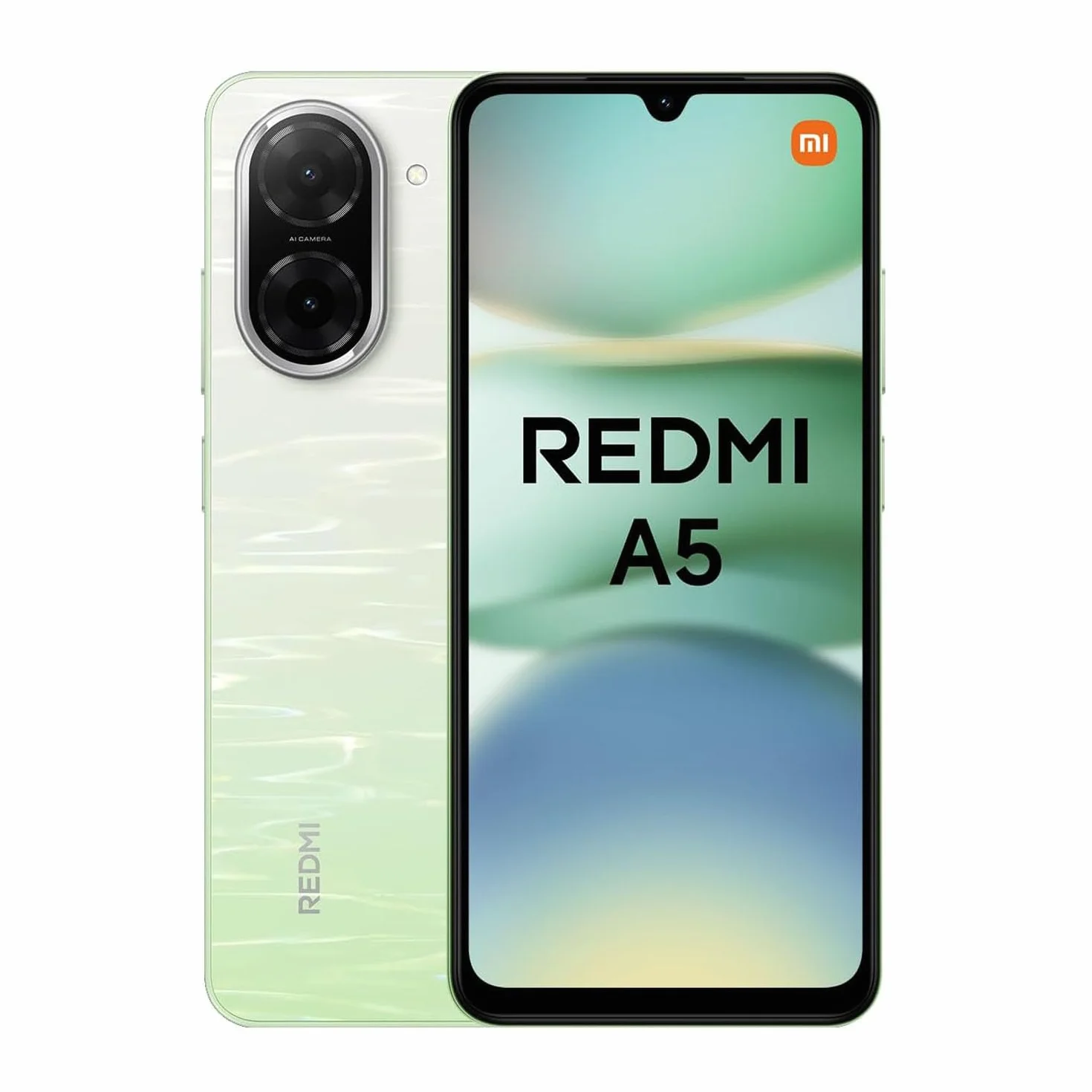 XIAOMI Redmi A5 Smartphone 4+128 GB zielony aparat AI 32MP akumulator 5200 mAh procesor Octa-Core wyświetlacz 6,88" 120 Hz