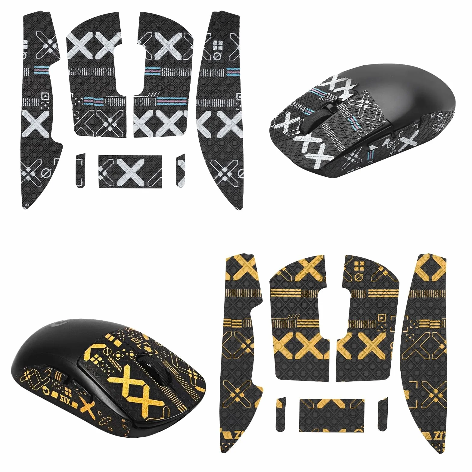 VOSSOT Mouse Grip Tape do Logitech G Pro X Superlight, antypoślizgowa taśma, zestaw 2 szt