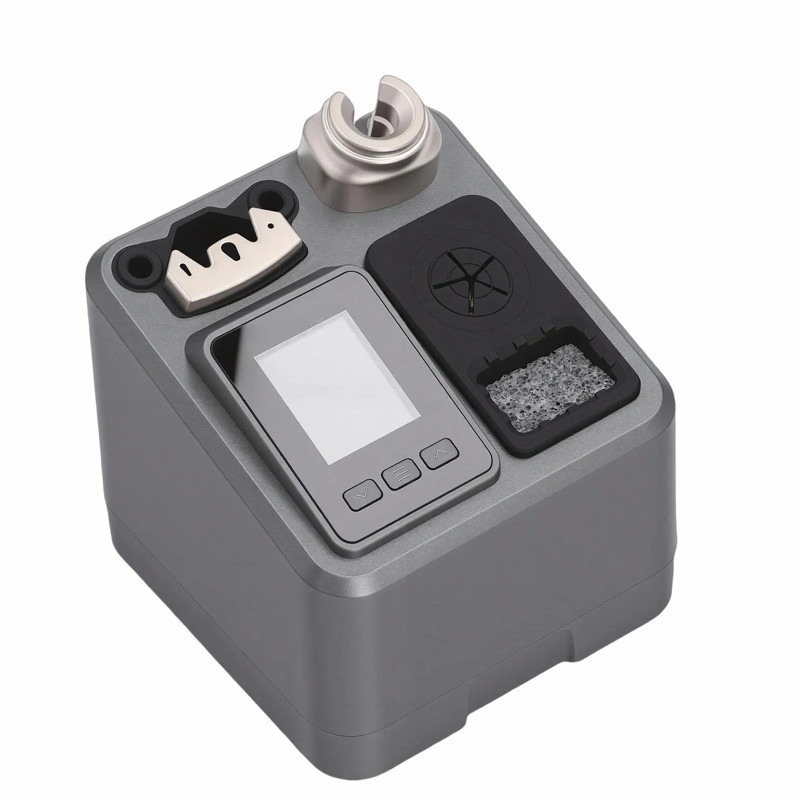 XUMIUZIY Stacja Lutownicza 120W z Wyświetlaczem LCD | Żelazko z funkcją Automatycznego Uśpienia w Stałej Temperaturze do urządzeń Elektronicznych (wtyczka UE)