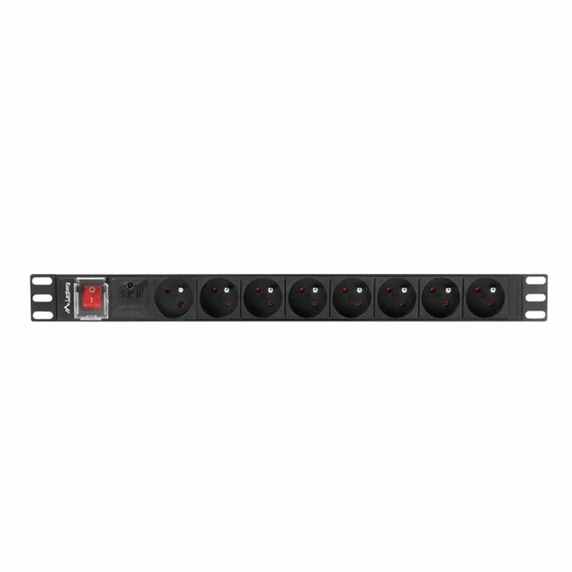 Lanberg REGLETA RACK PDU 19" 1U 16A 8X 230V PL 2M NEGRO PDU-08E-0200-BK