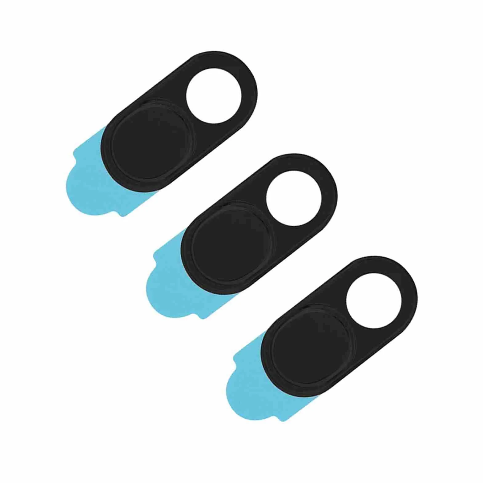 Generic 3 szt. Osłona Kamery Internetowej Naklejka Zabezpieczająca Aparat, Cienka Osłona Obiektywu do Tabletów Typu Smartfon, łatwa w Użyciu Prywatności (BLACK)