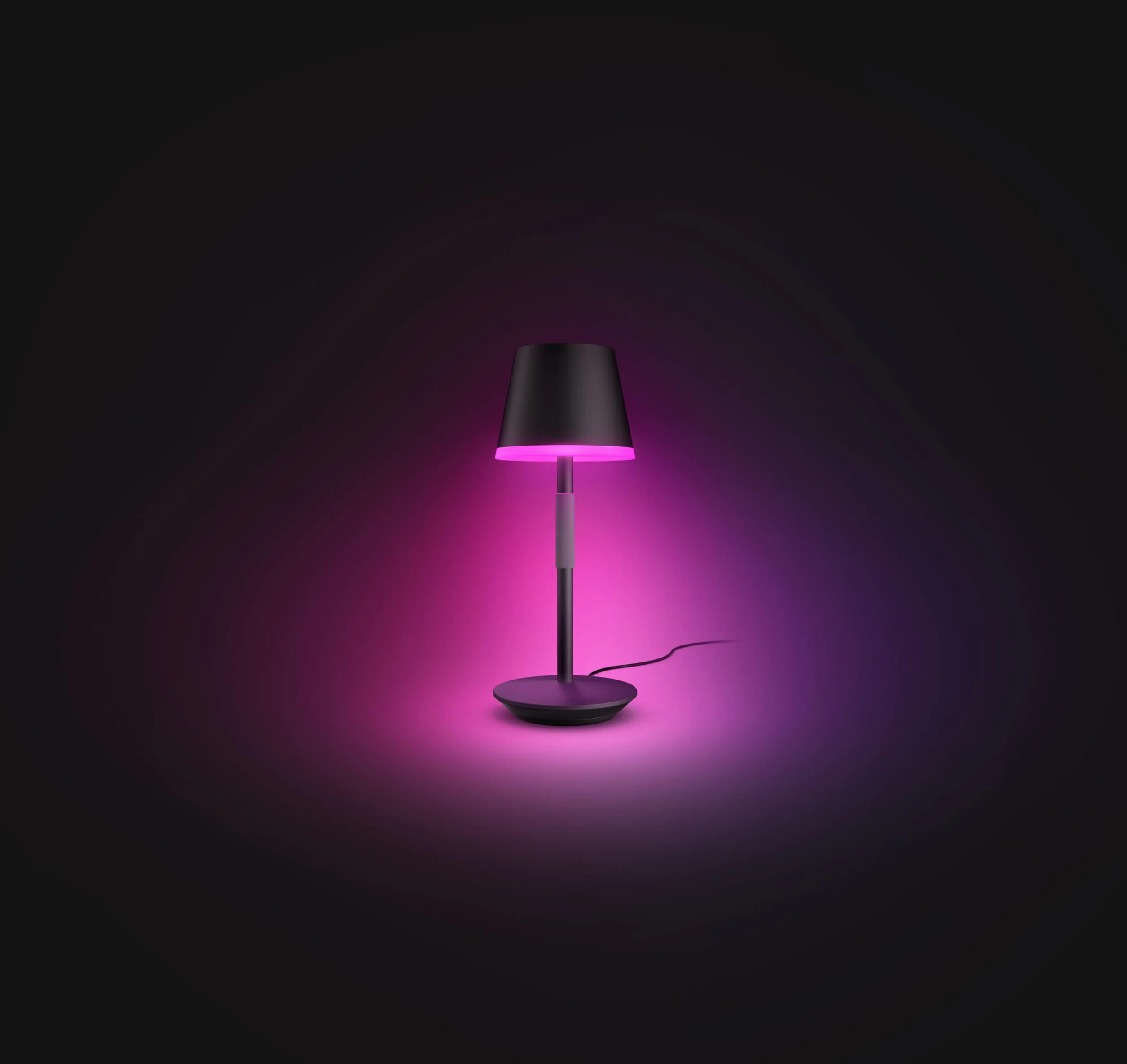 Philips Hue White And Color Ambiance Lampa Stołowa Go (czarna), Lampka Smart LED z Paletą 16 mln Kolorów i Możliwością Ściemniania, Inteligentne Oświetlenie Sterowane Aplikacją