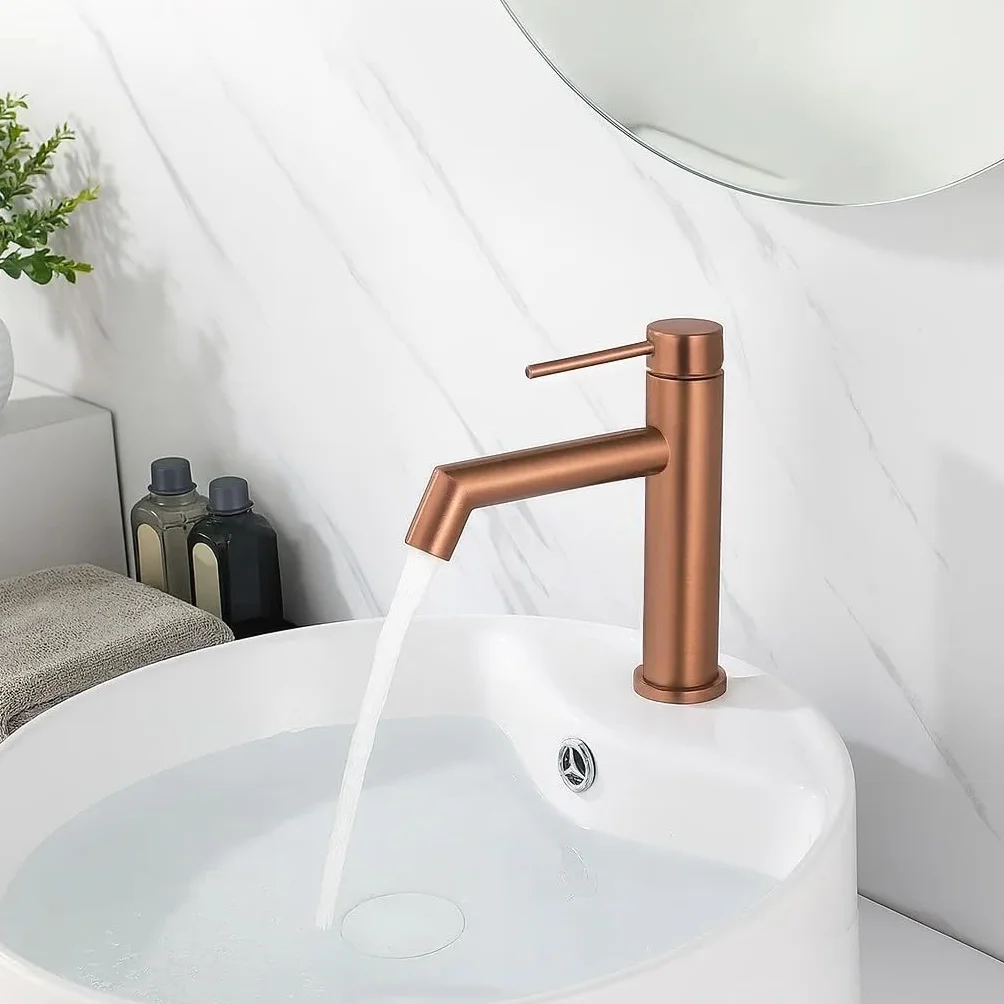 Rea - Bateria Umywalkowa Łazienkowa Foss Niska, Mosiądz, Głowica Ceramiczna