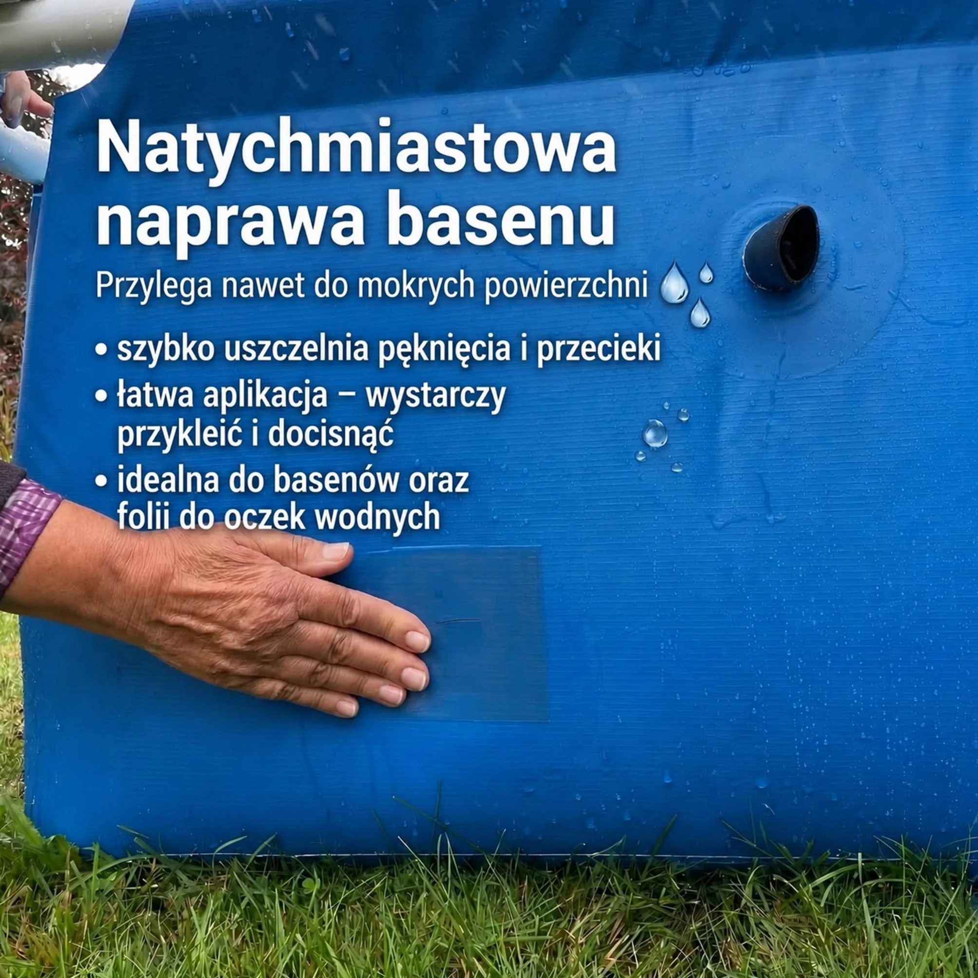 Podwodna taśma naprawcza do basenów, wodoodporna taśma uszczelniająca do namiotów, plandek, rynien, pontonów i łodzi z klejem akrylowym (Czarny, 2 sztuk 10 cm x 100 cm)