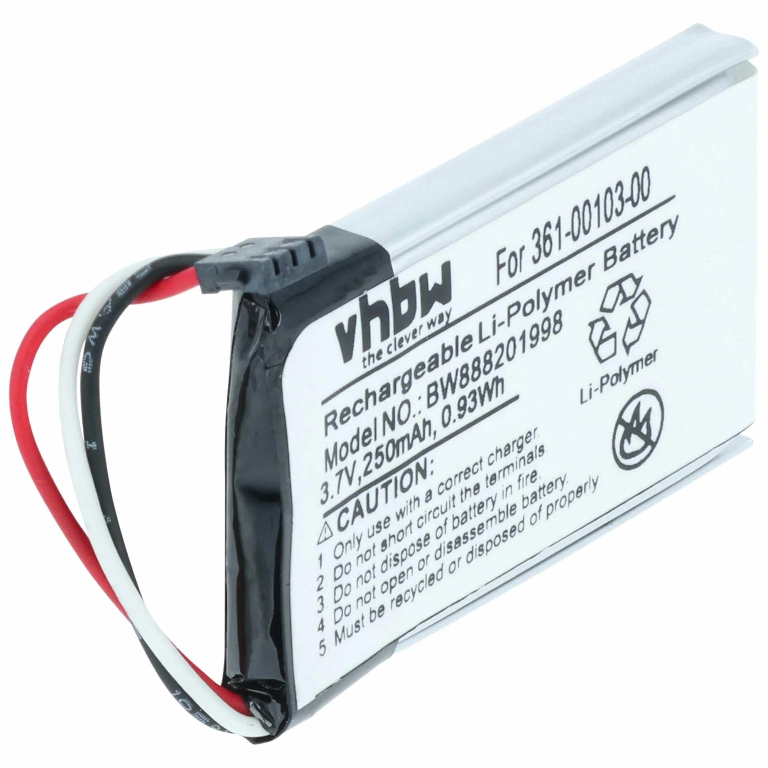 vhbw Bateria zamienna do kamery Garmin 361-00103-00 250 mAh 3,7 V litowo-polimerowa