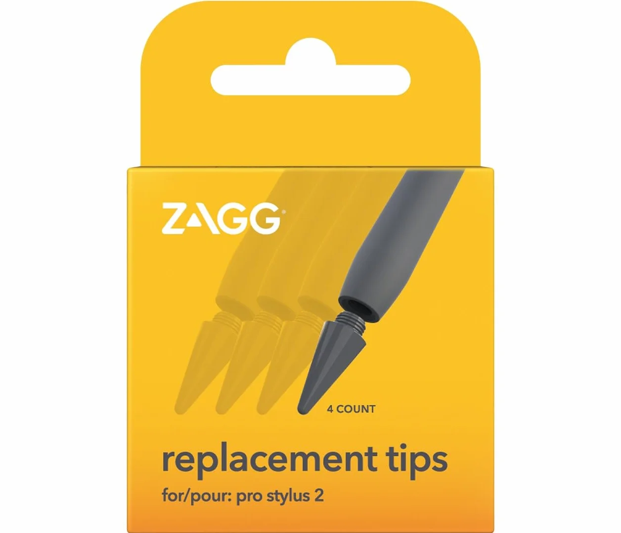 ZAGG Pro Stylus 2 Pen do iPada, wymienne końcówki (4 sztuki), iPad Post 2018, szary