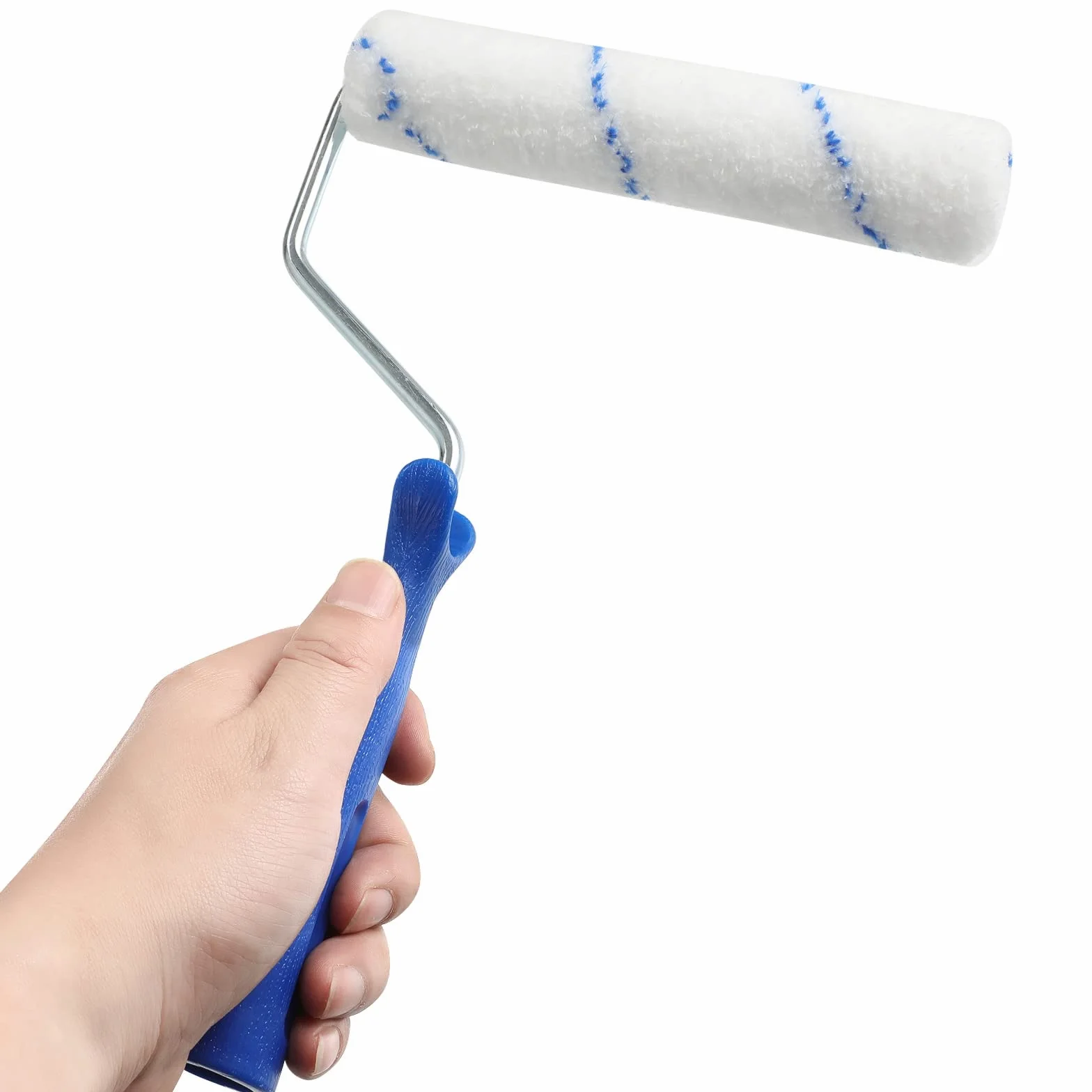Zestaw wałków do malowania 15 cm z tacą, dwufunkcyjny zestaw tacek na farbę z mikrofibry i pianki, tacę na farbę, 9-częściowy mini wałek do farby, do wszystkich farb i plam