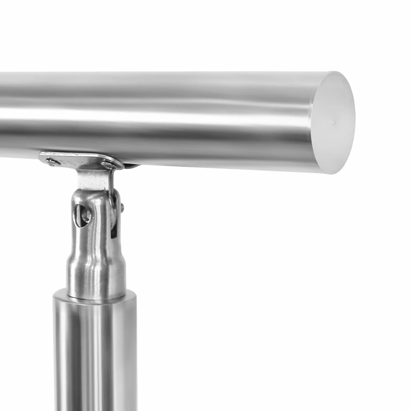 Poręcz schodowa ze stali nierdzewnej 150 cm Ø 42 mm z akcesoriami