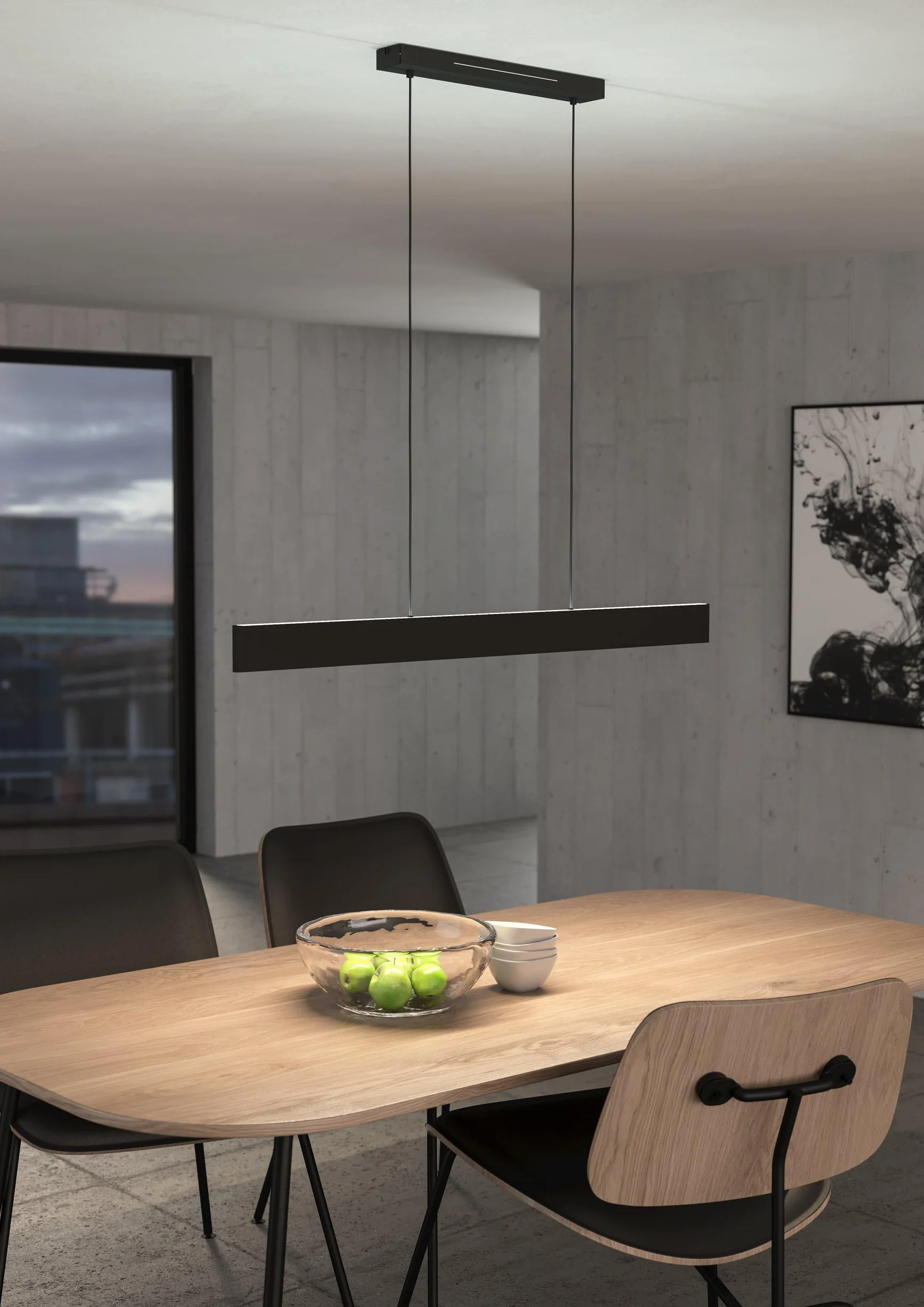 EGLO connect.z Smart-Home LED lampa wisząca Andreas-Z, metal czarny, ZigBee | sterowanie przez aplikację i Alexa, regulacja barwy światła (ciepła-zimna biel), RGB, ściemnialna