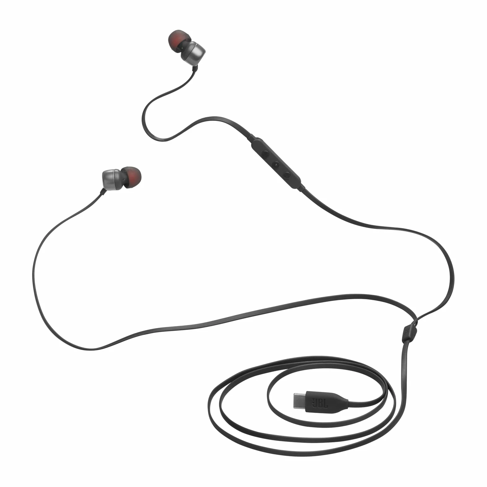 JBL Tune 310 C Przewodowe Słuchawki Douszne Hi-Res z Mikrofonem, Czarny