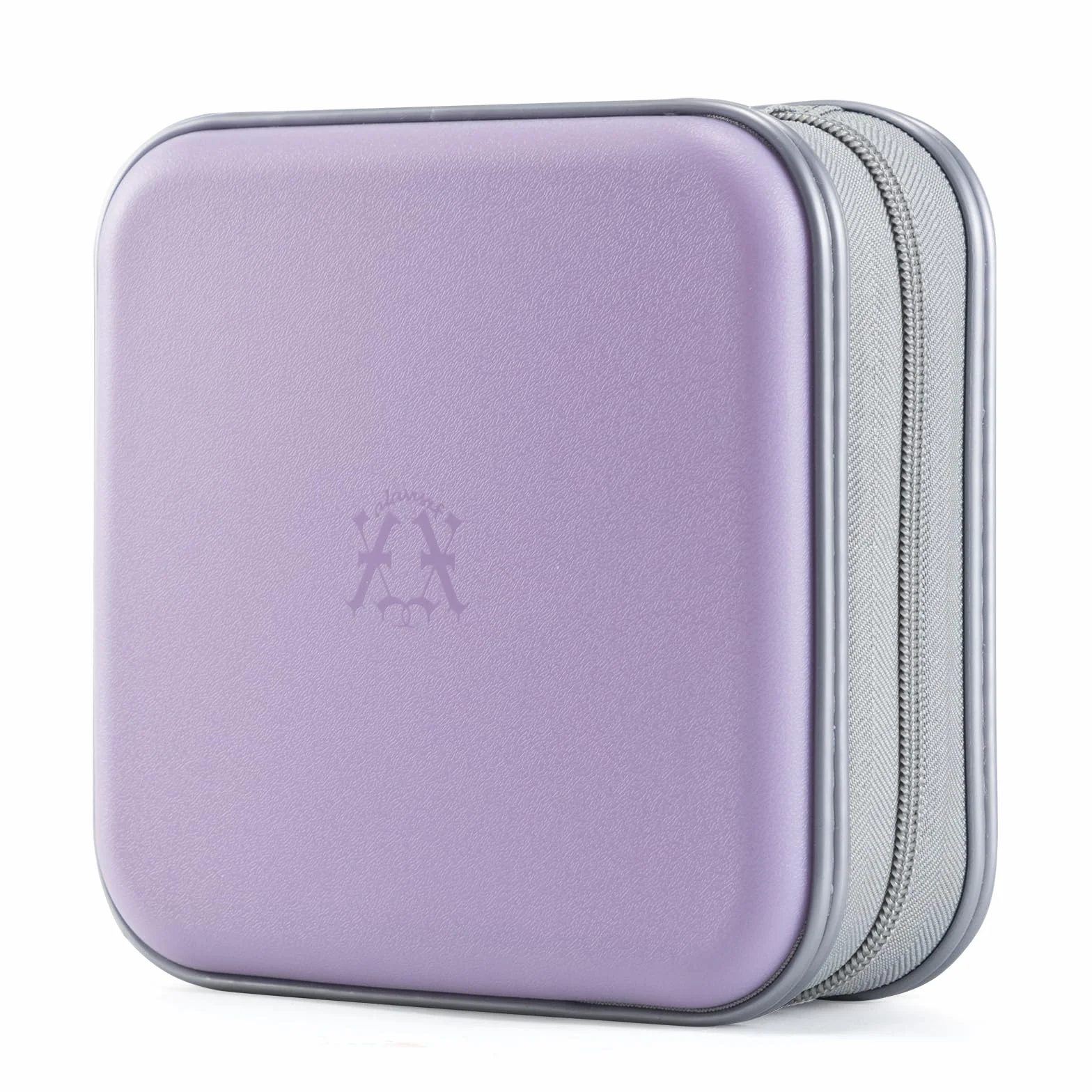 Etui na płyty CD 48 pojemnościowa twardopłastowa przenośna obudowa na DVD z ochronnym zamkiem Lavender