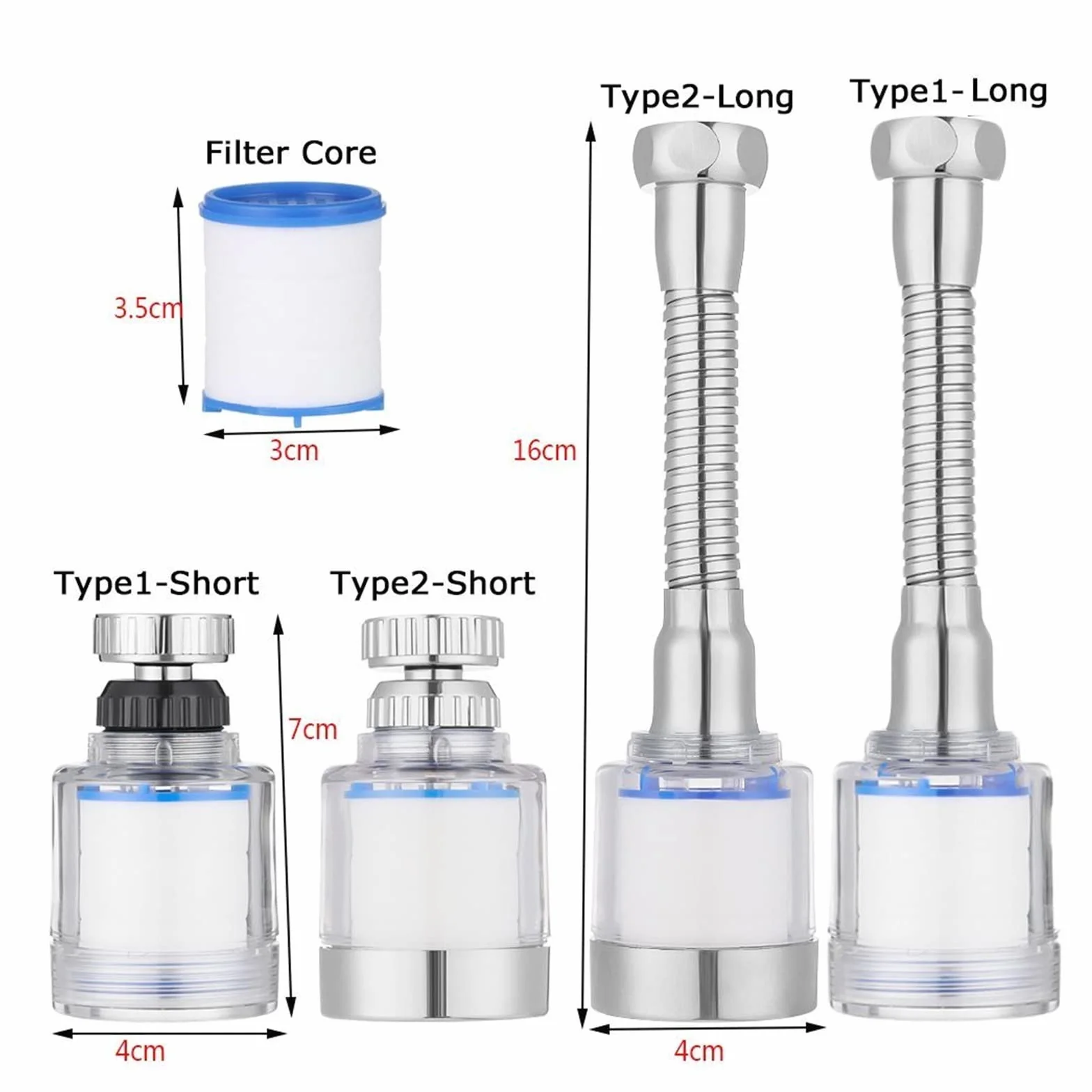 Perlator do kranu Adapter do kranu Aerator do kranu, zlew kuchenny, kran ze spryskiwaczem, aerator do kranu, regulowany rozpylacz, filtr, dyfuzor, dysza oszczędzająca wodę, złącze przedłużacza do kran