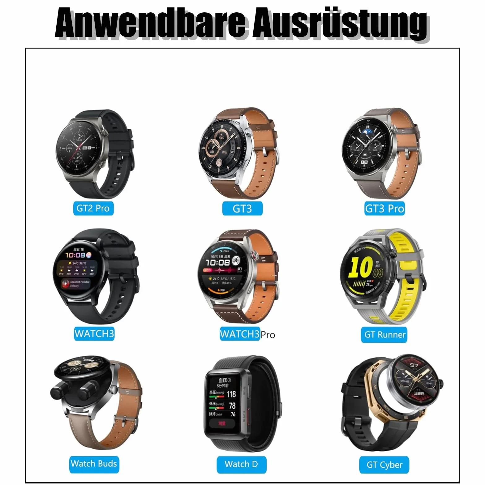 Powice Bezprzewodowa ładowarka do Huawei Watch, indukcyjna stacja ładująca 5 W, stacja ładująca do Huawei, bezprzewodowa ładowarka do Huawei Watch GT4/GT3/GT3 Pro/GT3 SE/GT2 Pro/Watch 4/4 Pro/3