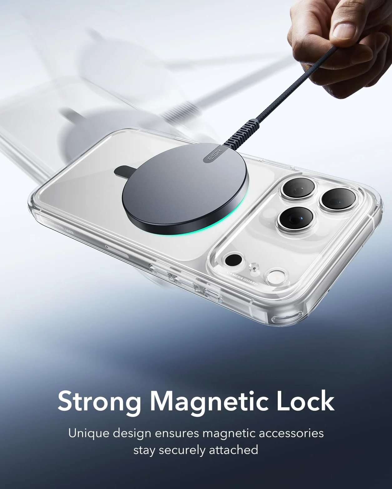 ESR MagSafe metalowy pierścień magnetyczny zestaw konwersji ładowarki bezprzewodowej do iPhone 17 16 16e 15 Galaxy S25 Google Pixel 10