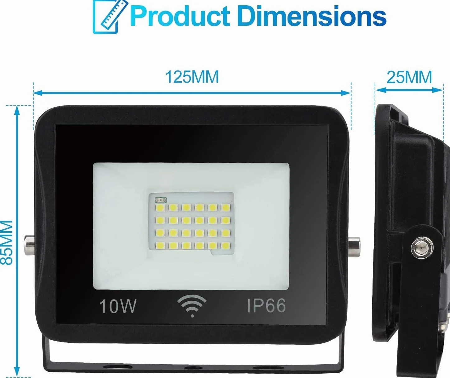 lampy solarne do użytku na zewnątrz, Reflektory LED z czujnikiem 1000 LM, zewnętrzne światła bezpieczeństwa IP66 do świateł na podwórkach, i garażach(10W)