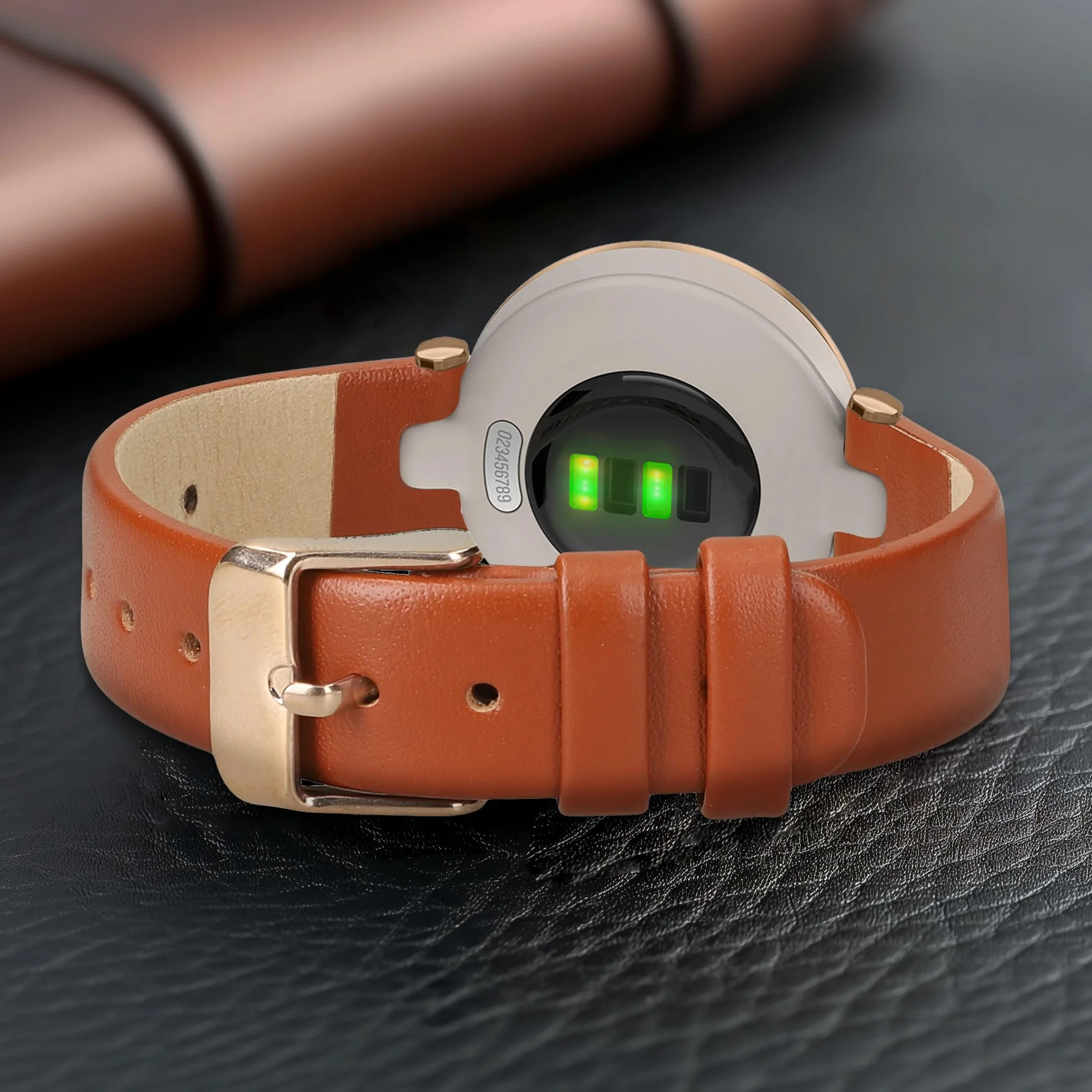 kwmobile Pasek z prawdziwej skóry do Garmin Lily Sport, zamiennik fitness tracker, 16 mm, skóra