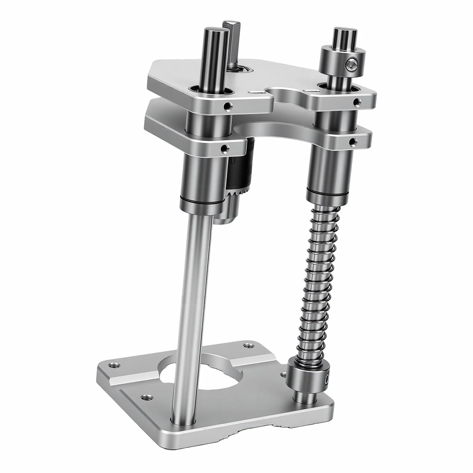 Generic Wytrzymała, Przenośna Prowadnica Wiertła o Wysokiej Stabilności do Obróbki Drewna i Produkcji Mebli Skok 3,8 Cala, Aluminium 6061