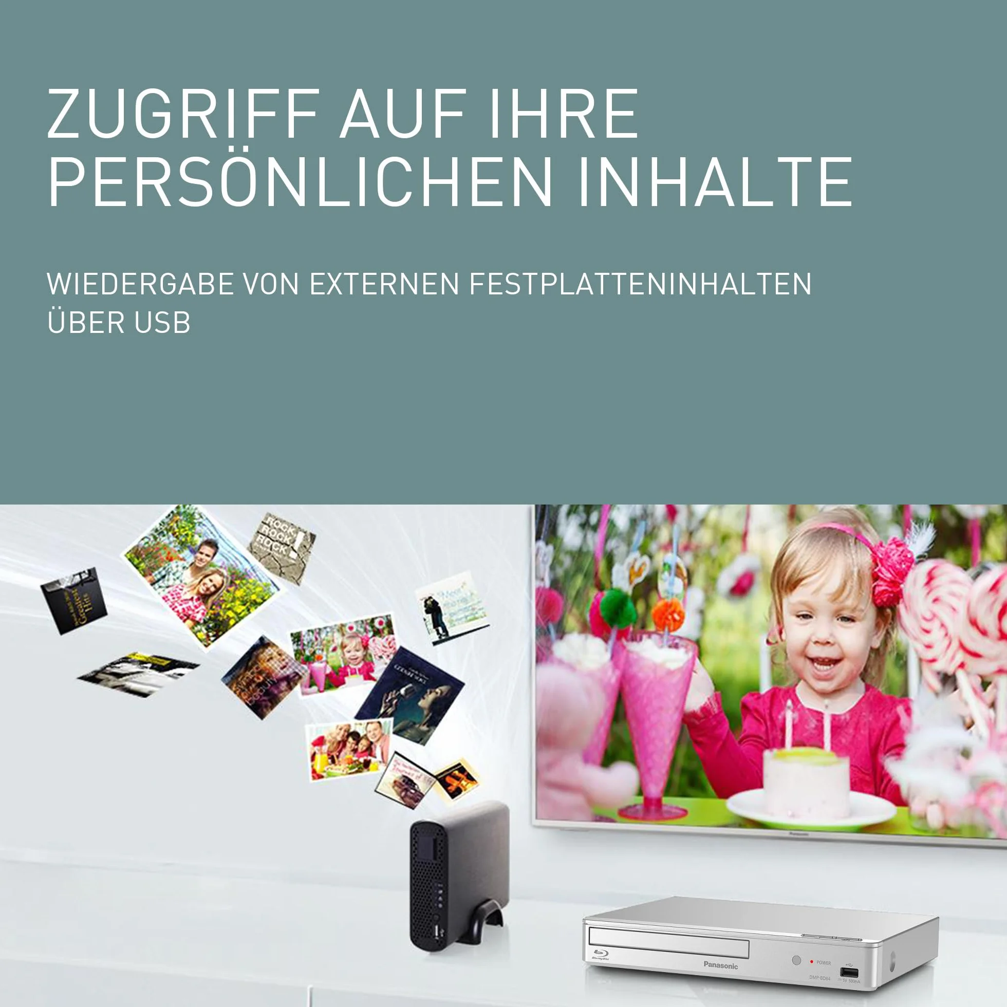 Panasonic DMP-BD84 odtwarzacz Blu-ray srebrny