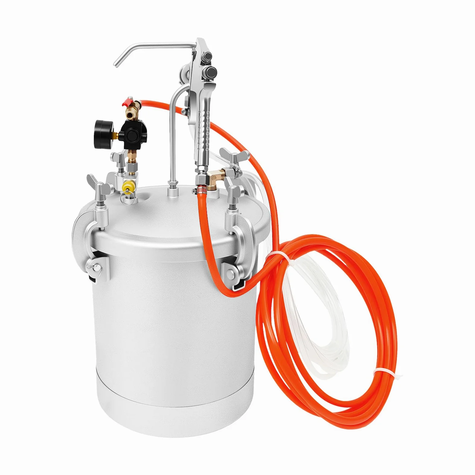 System natryskowy 10 l, 50-80 psi, zbiornik ciśnieniowy do malowania farbą, stalowy pistolet natryskowy na farbę 10 l, pistolet do lakierowania, do projektów wewnętrznych i zewnętrznych