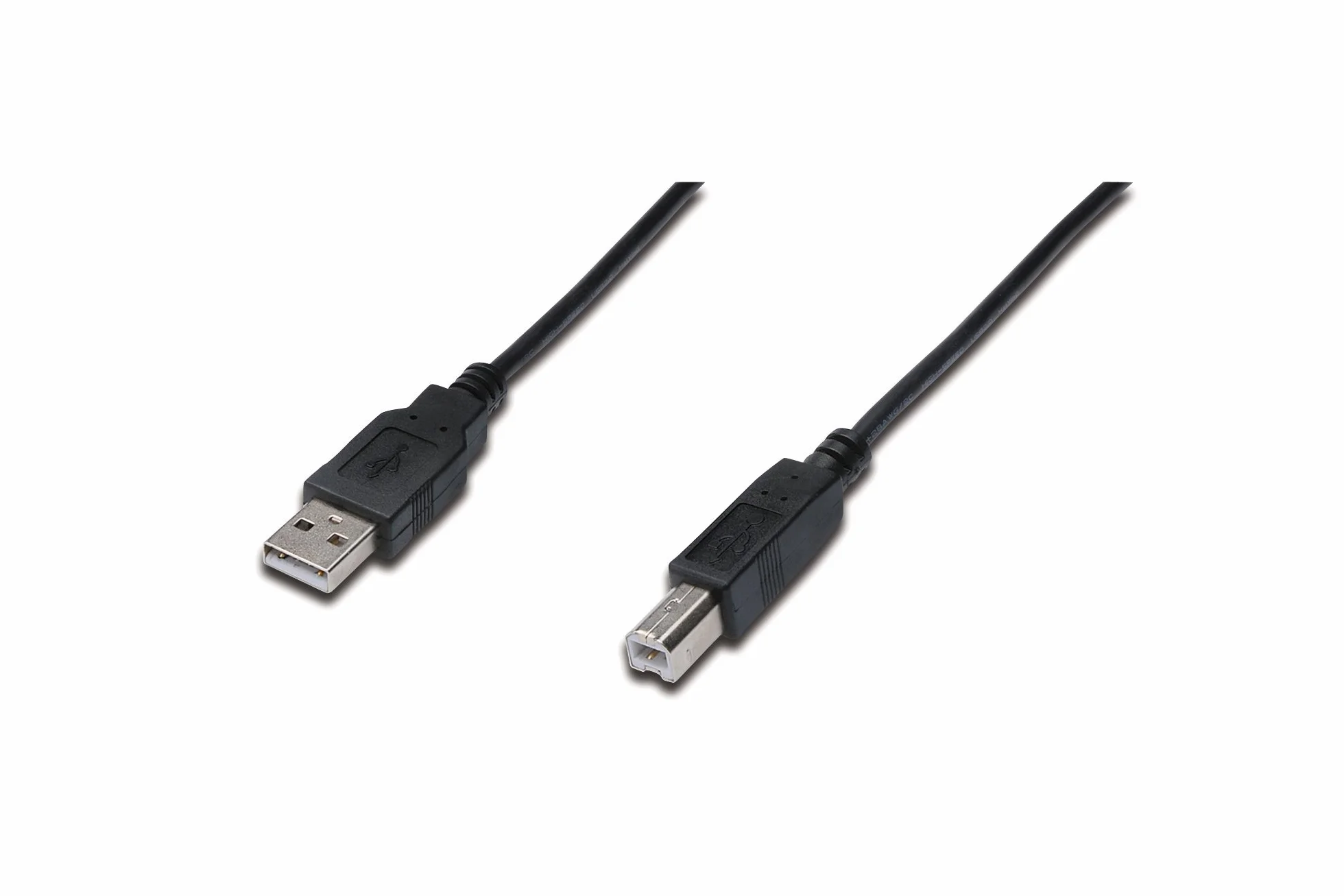 DIGITUS Kabel USB 2.0 – 1,8 m – USB-A do typu B – 480 Mb/s – kabel połączeniowy do komputerów, notebooków, hubów, drukarek – czarny