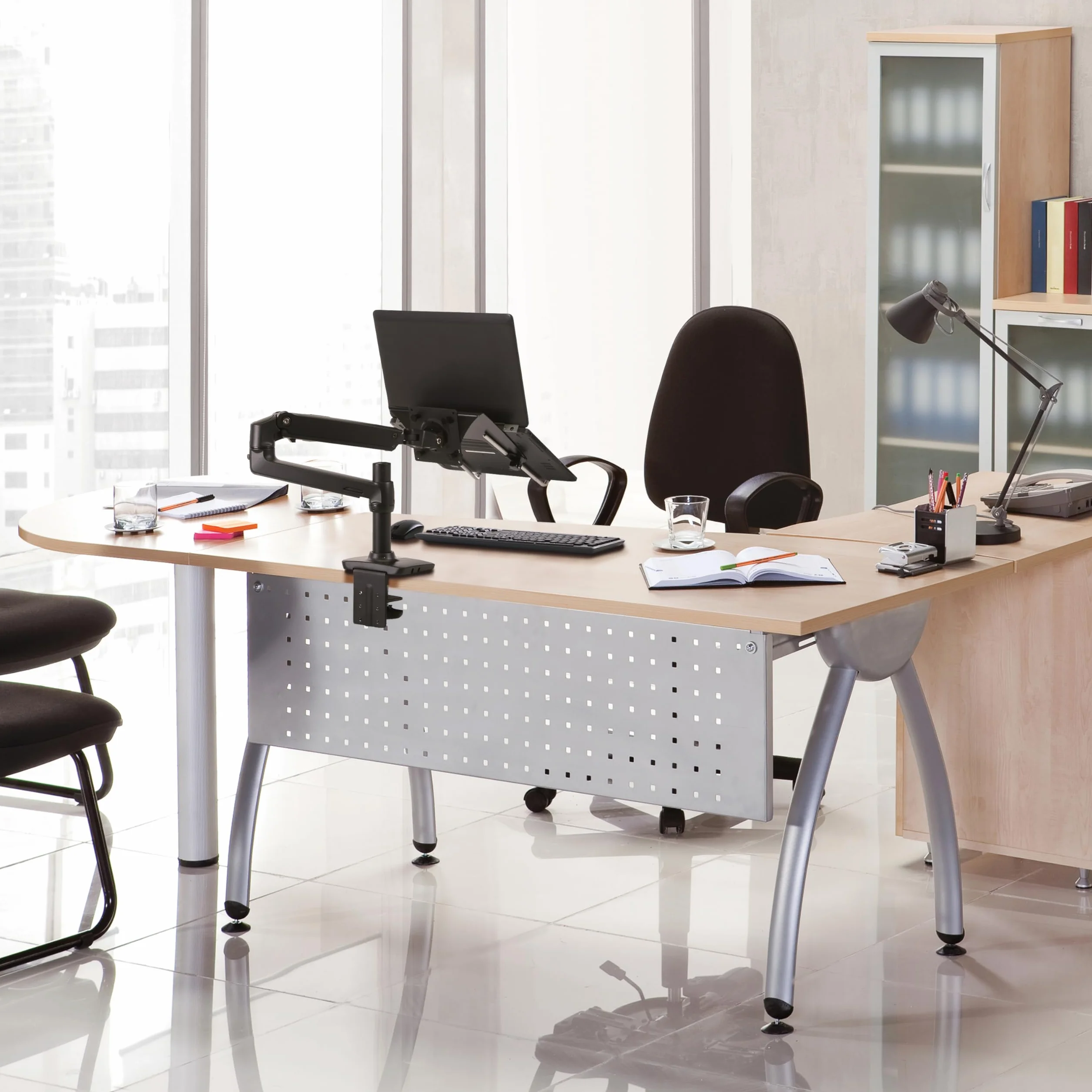 Ergotron 50-193-200 LX Notebook and Dual Desk Mount Arms czarne