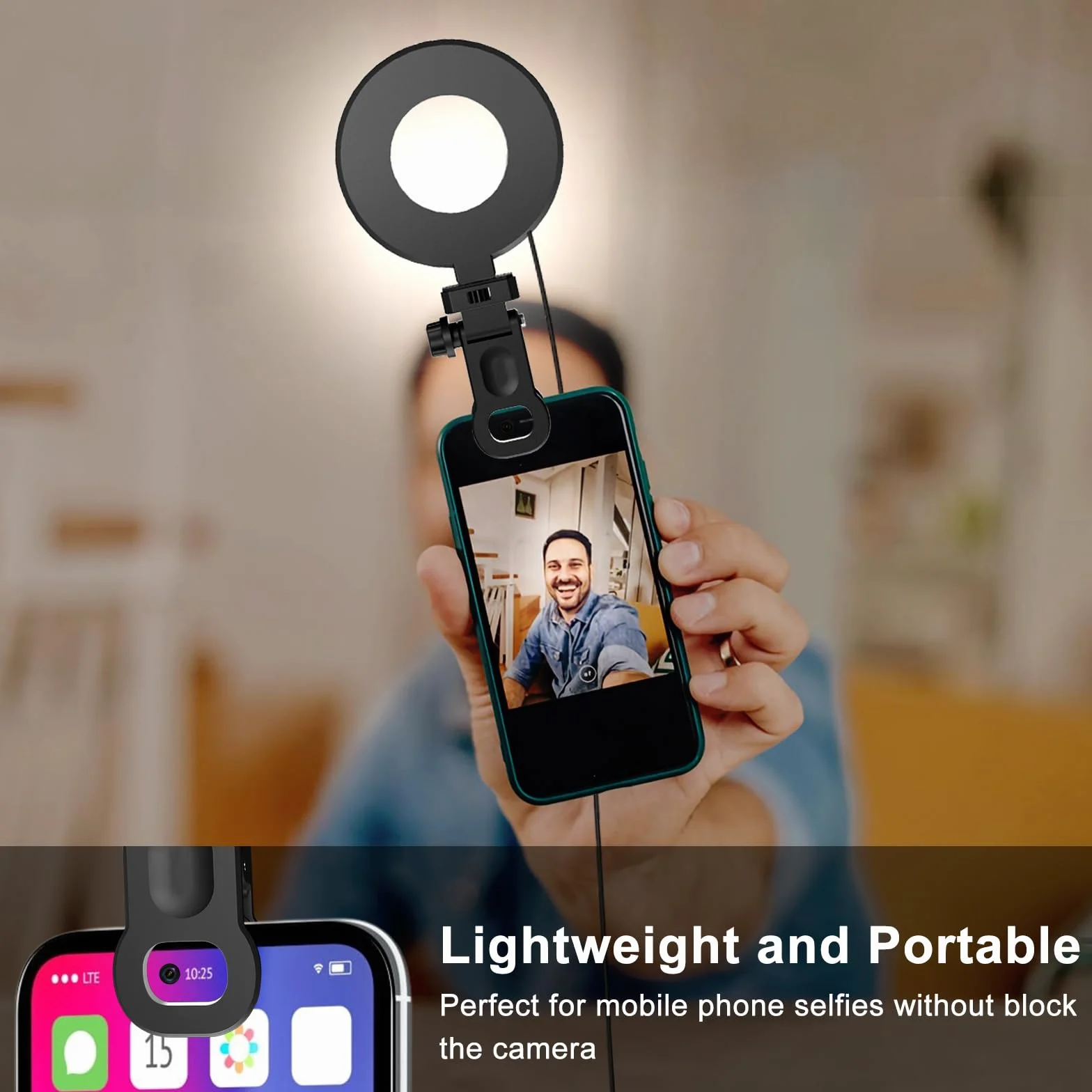 Mojimdo Lampa Pierścieniowa 23LED USB z Timerem do Laptopa, Wideokonferencji