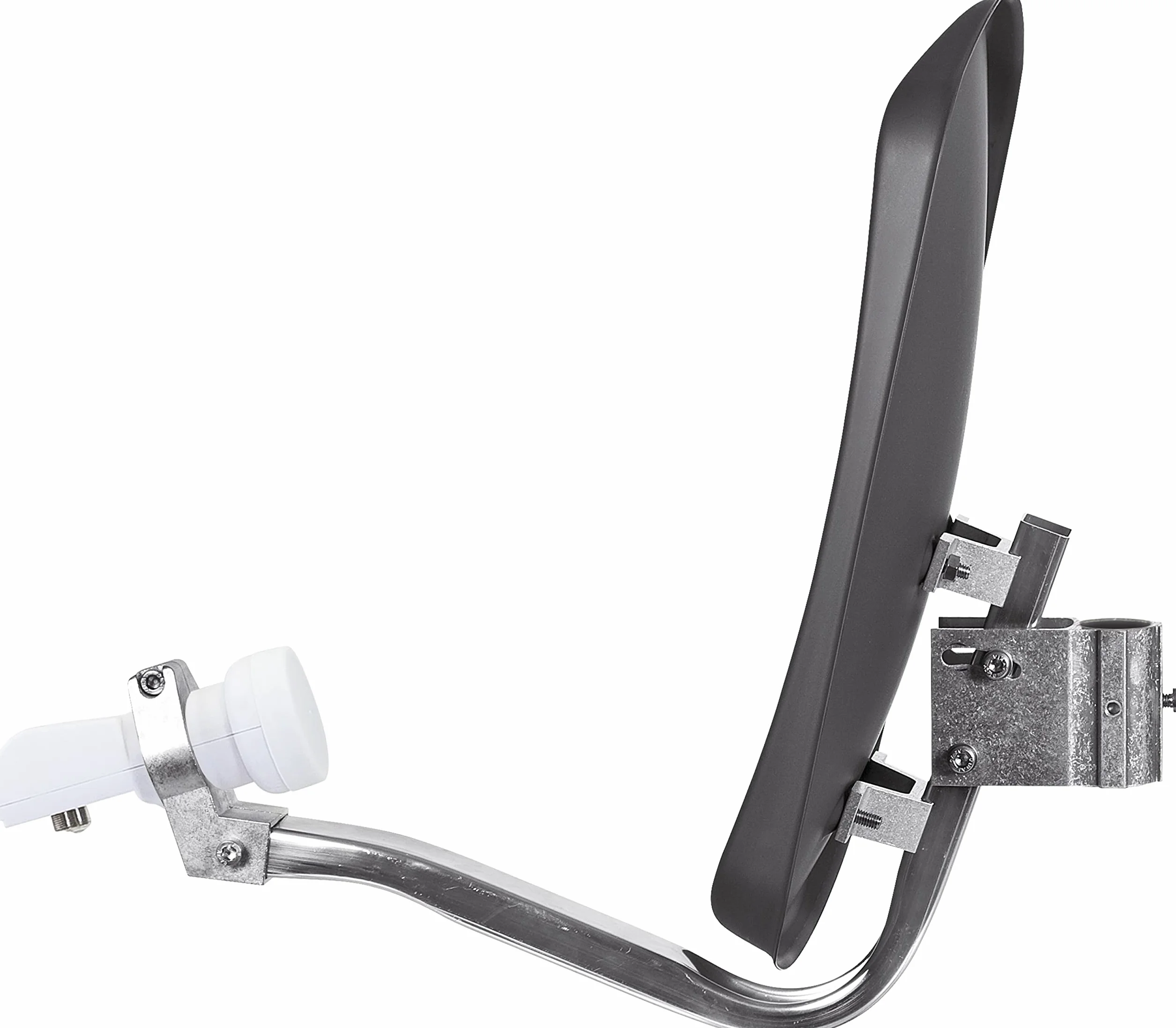 TechniSat DIGIDISH 33 – antena satelitarna dla 2 uczestników (mały zestaw satelitarny 33 cm – kompletny zestaw z uchwytem ściennym i uniwersalnym Twin-LNB) szara