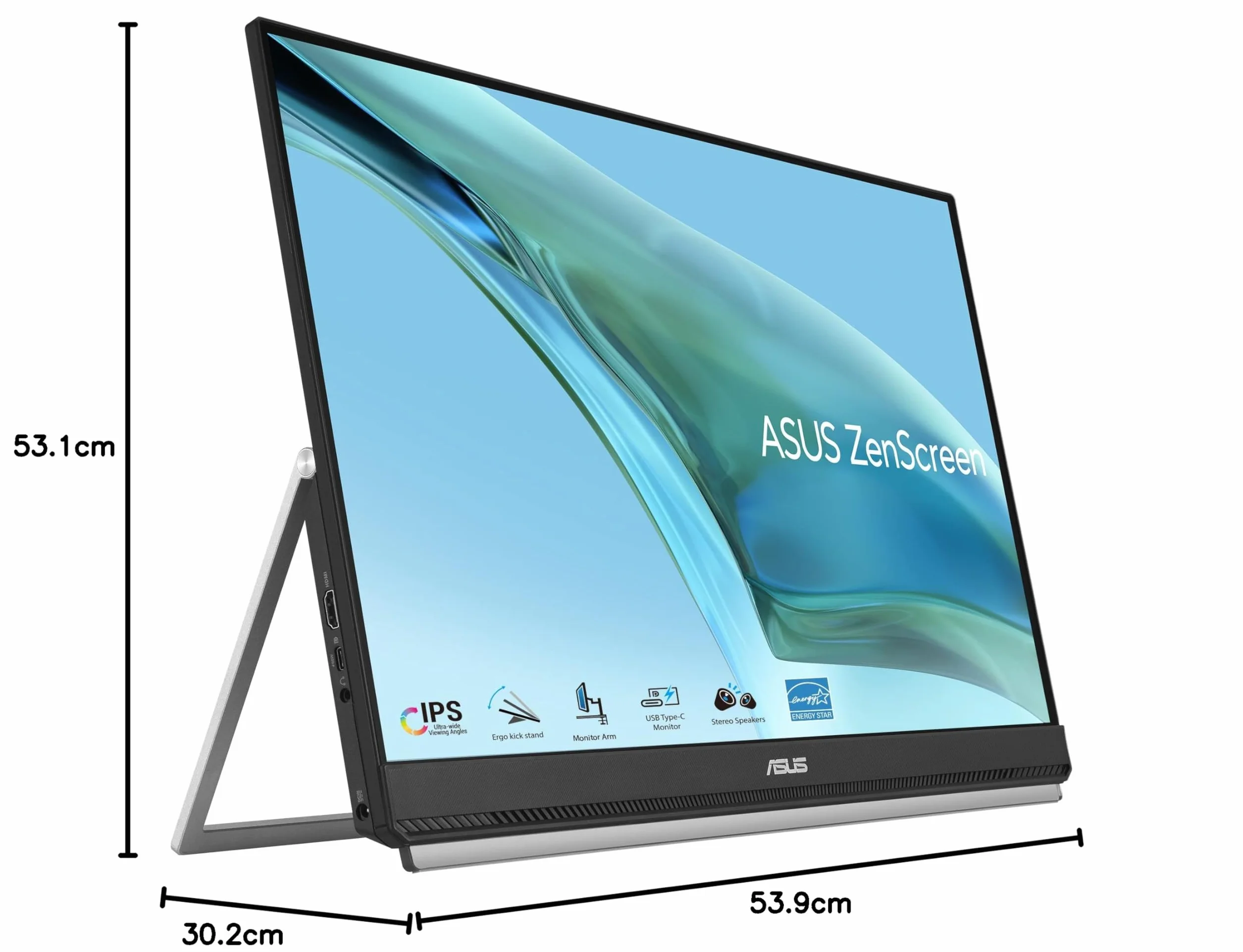 ASUS ZenScreen MB249C przenośny monitor 24" Full HD IPS USB-C bezramkowy